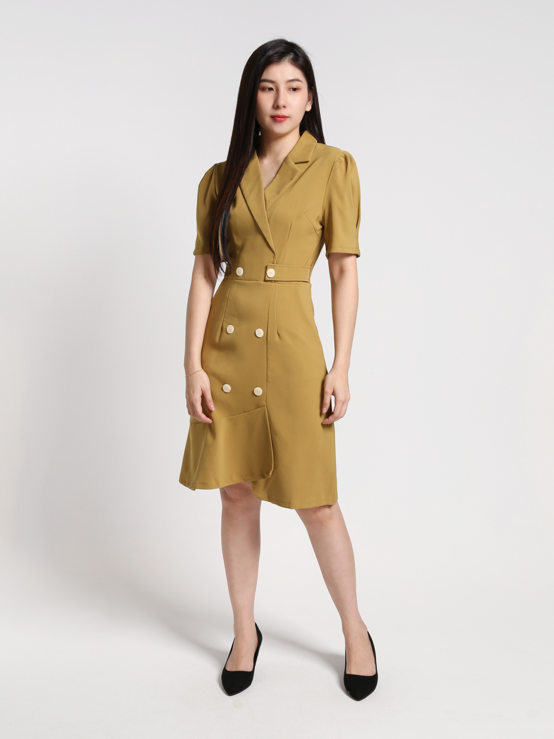 Formal Front Button Dress 27070