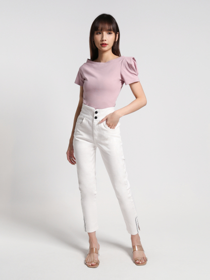 High Waist Side Split Long pants 27094