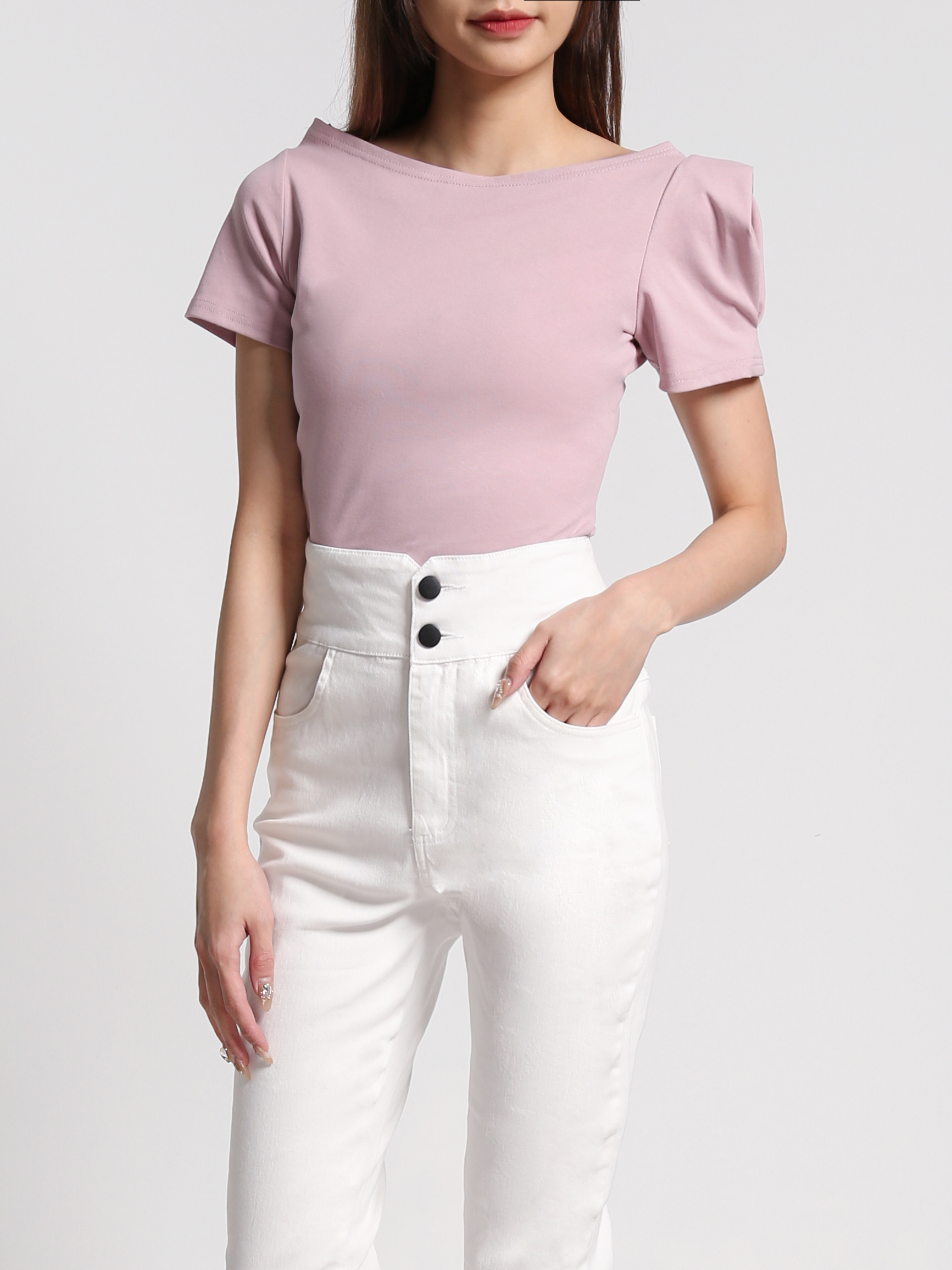 High Waist Side Split Long pants 27094