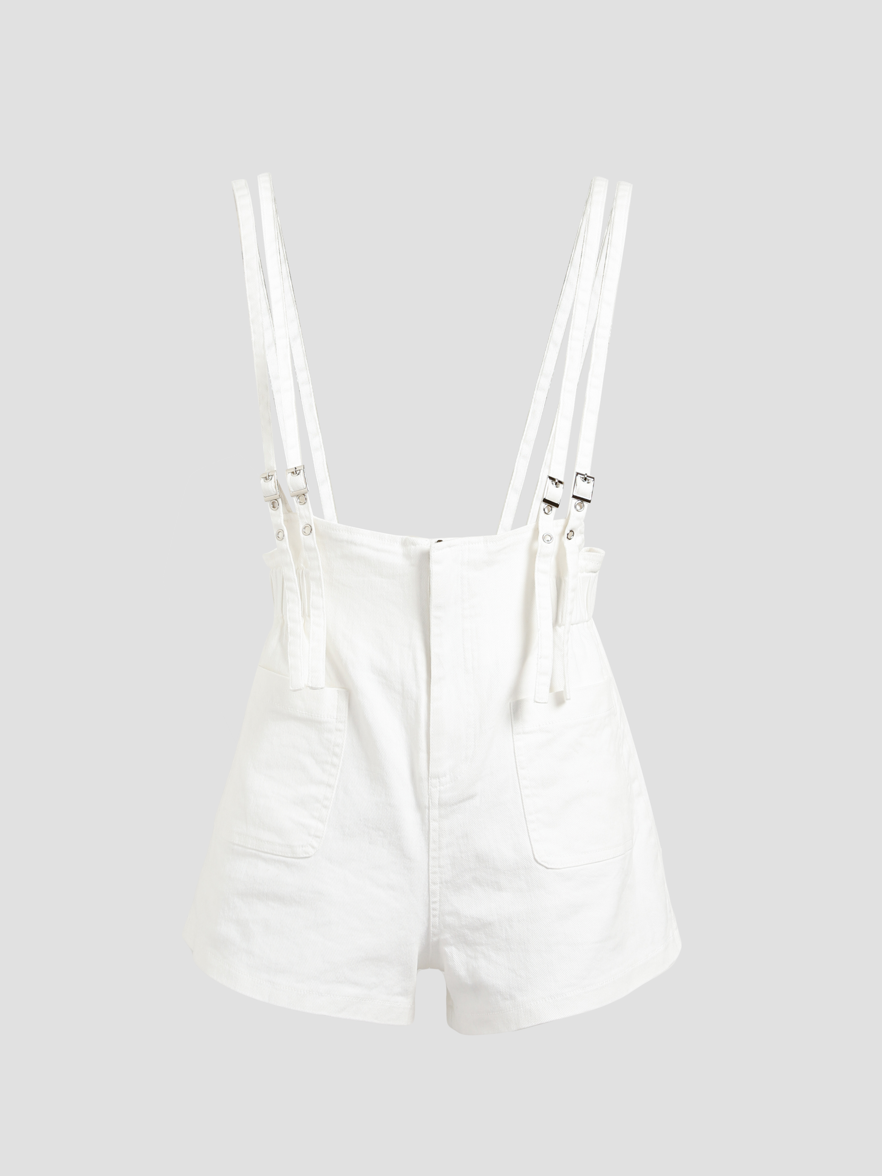 High Waist Front Pocket With Strap Short Pants 27097