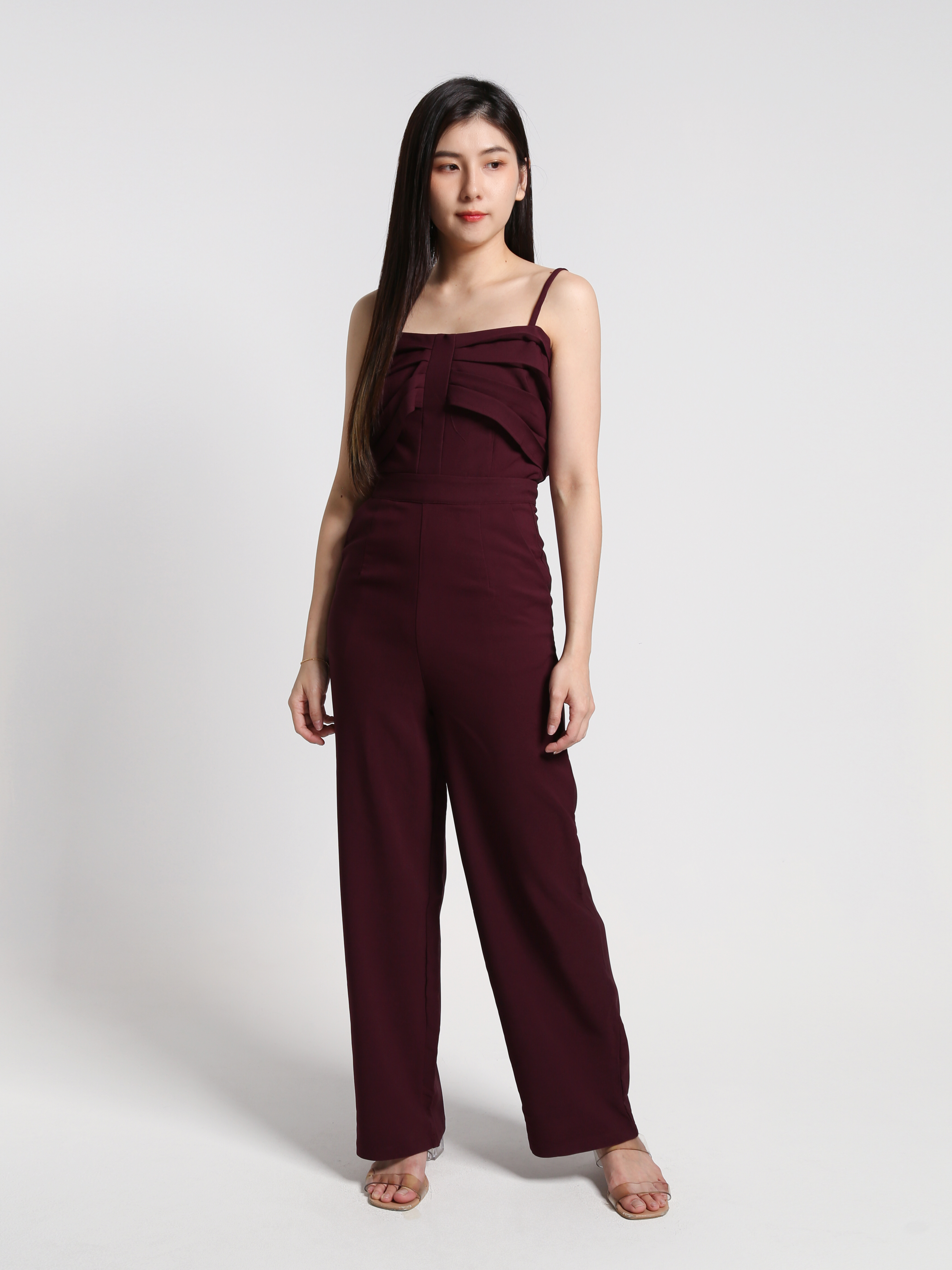 Sleeveless Pleated Top With Long Pant Set 27107