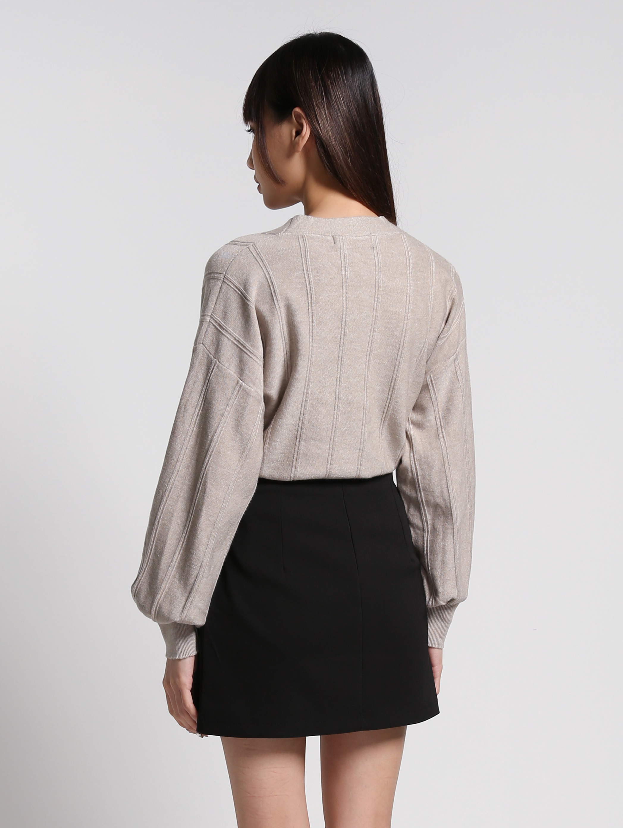 High Waist Side Pleated Skirt 27066