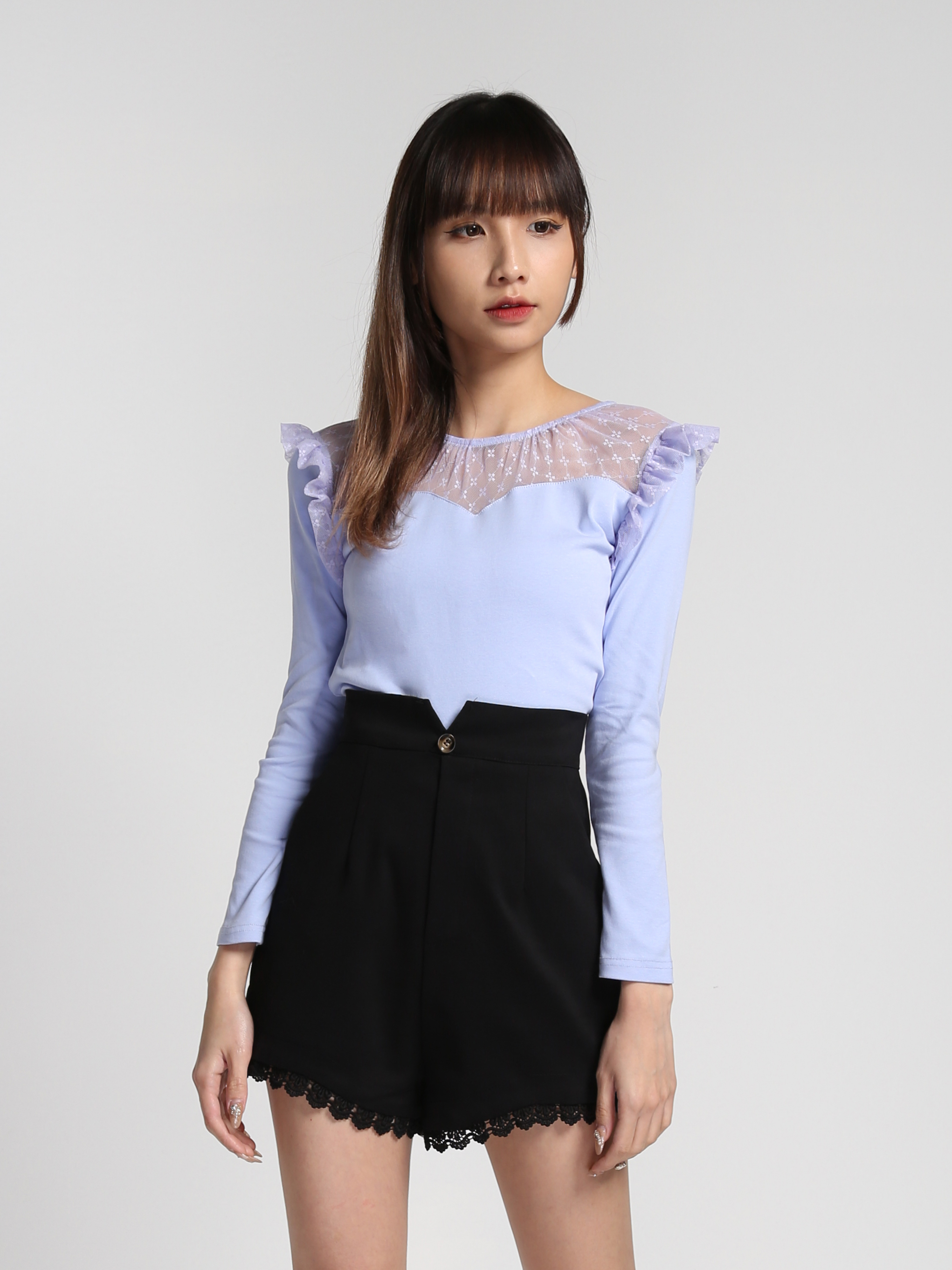 Long Sleeve With Lace Top 27155