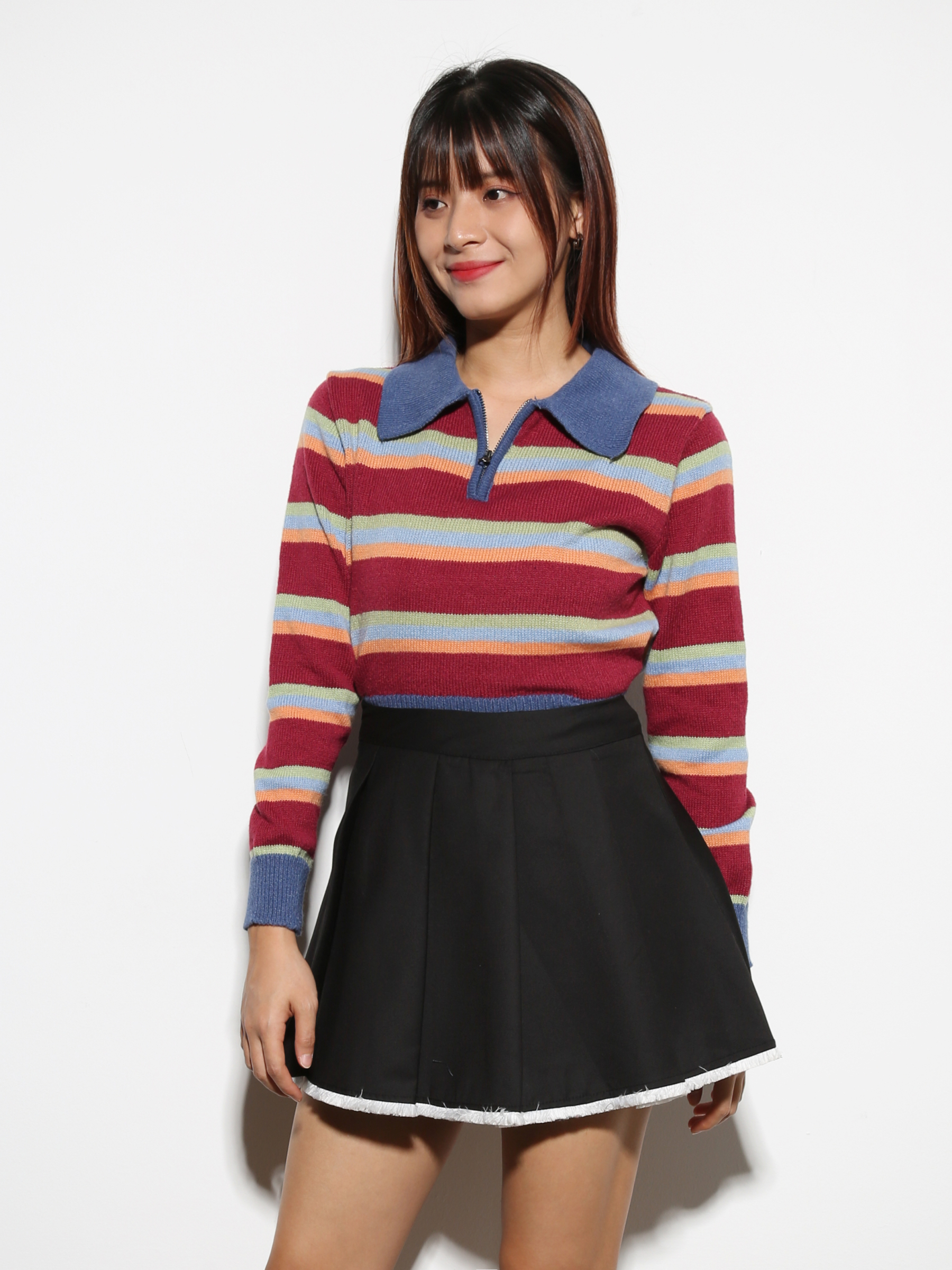 High Waist Pleated Skirt 27351