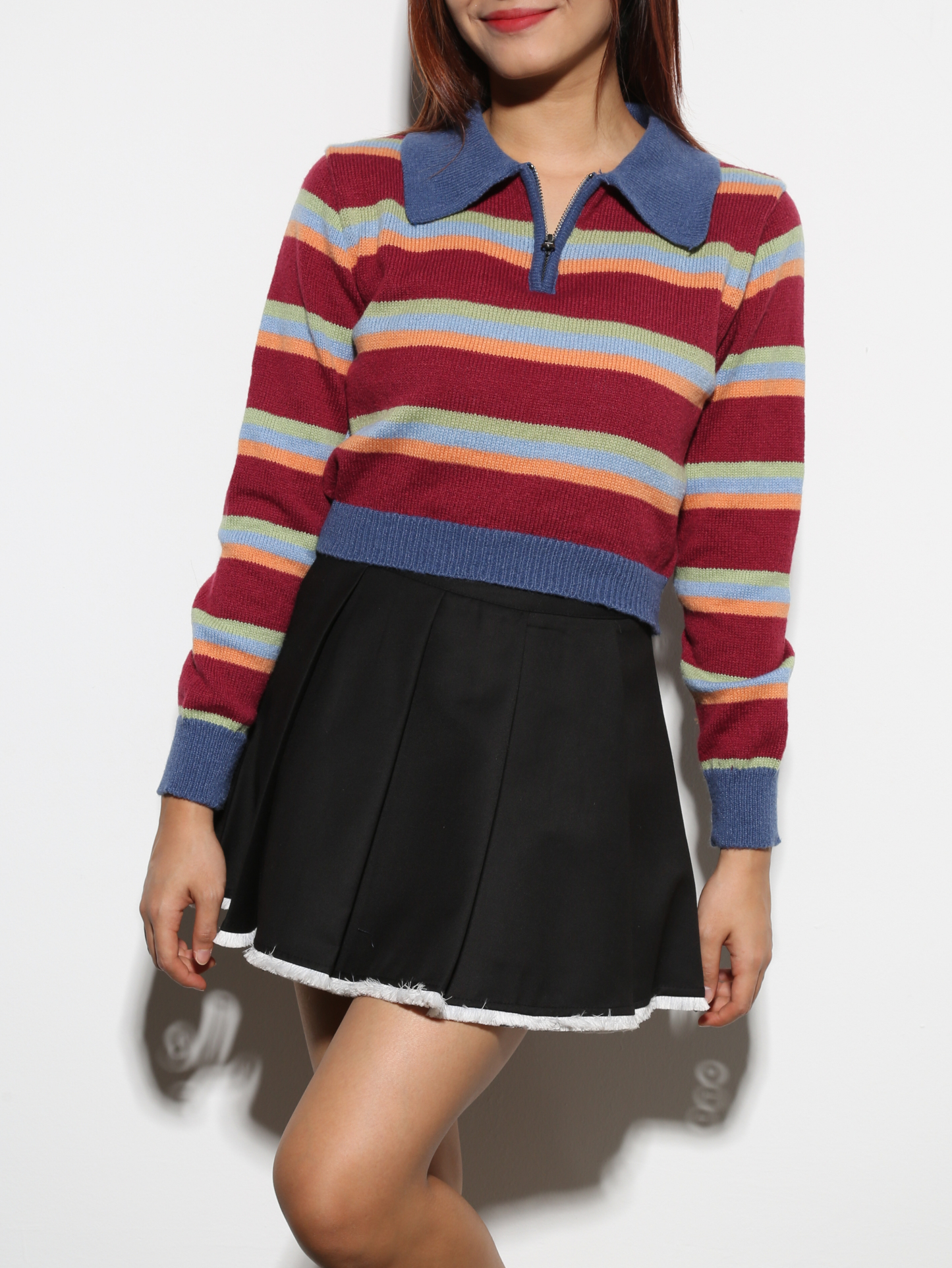 High Waist Pleated Skirt 27351