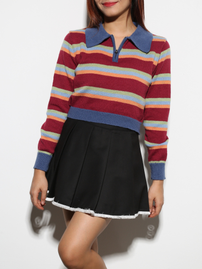 High Waist Pleated Skirt 27351