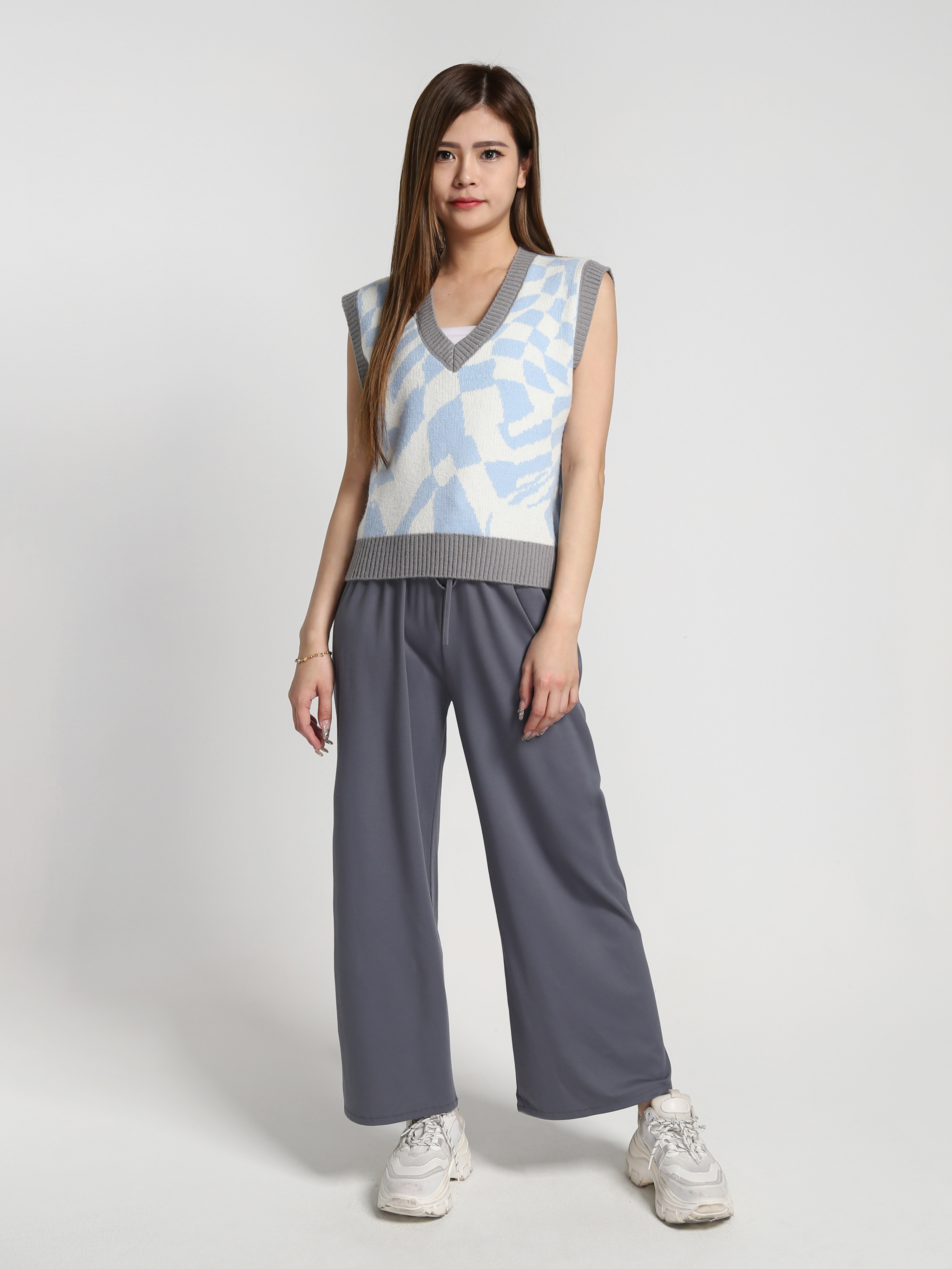 Waist Stretchable Long Pants 27273