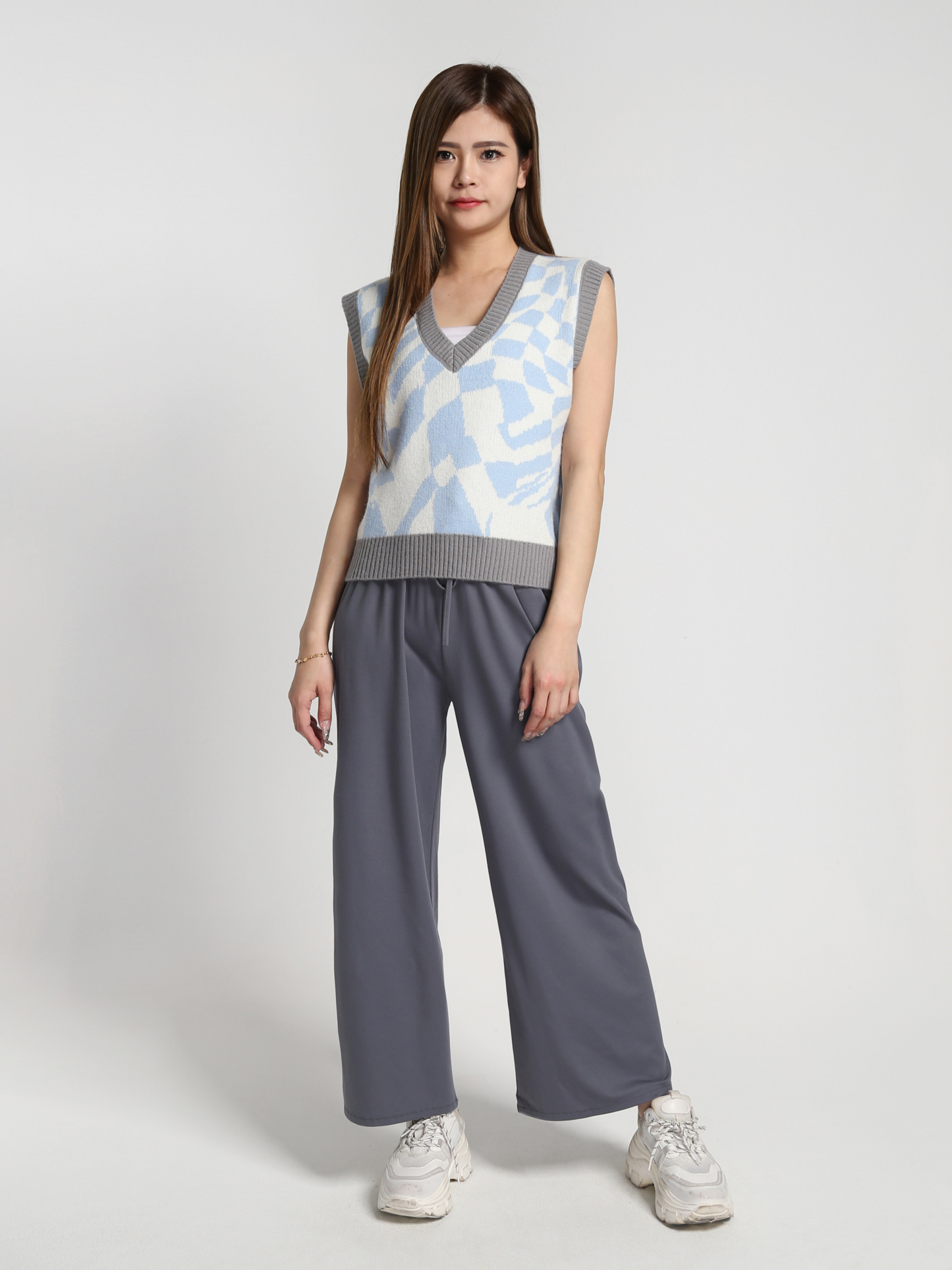Waist Stretchable Long Pants 27273