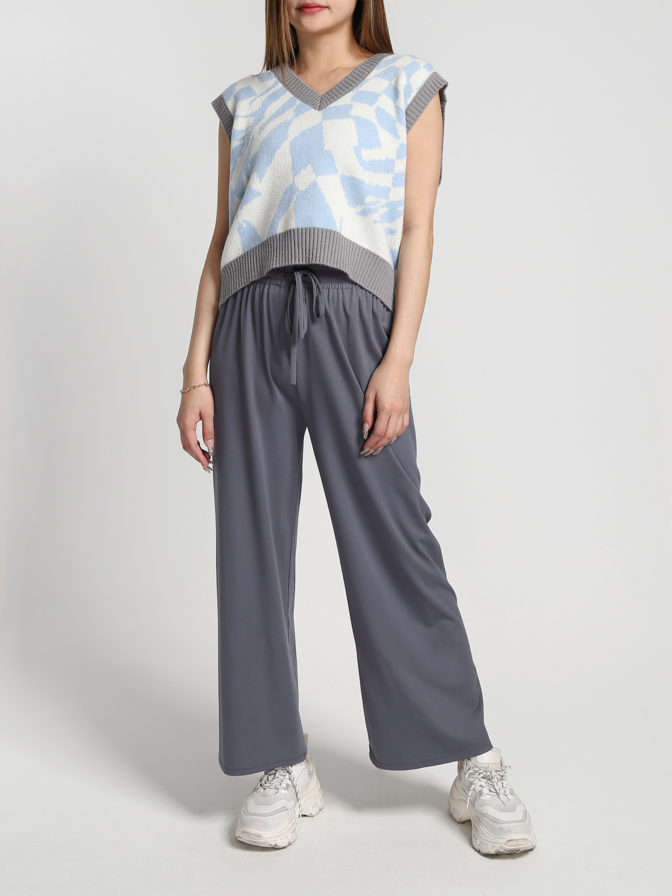 Waist Stretchable Long Pants 27273