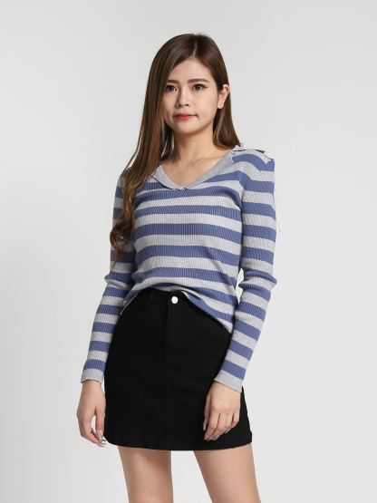 High Waist Side Pocket With Belt Skirt 27201