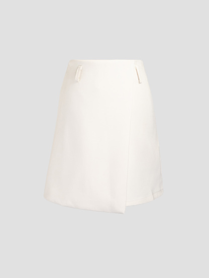 High Waist Irregular Long With Belt Skirt 27204