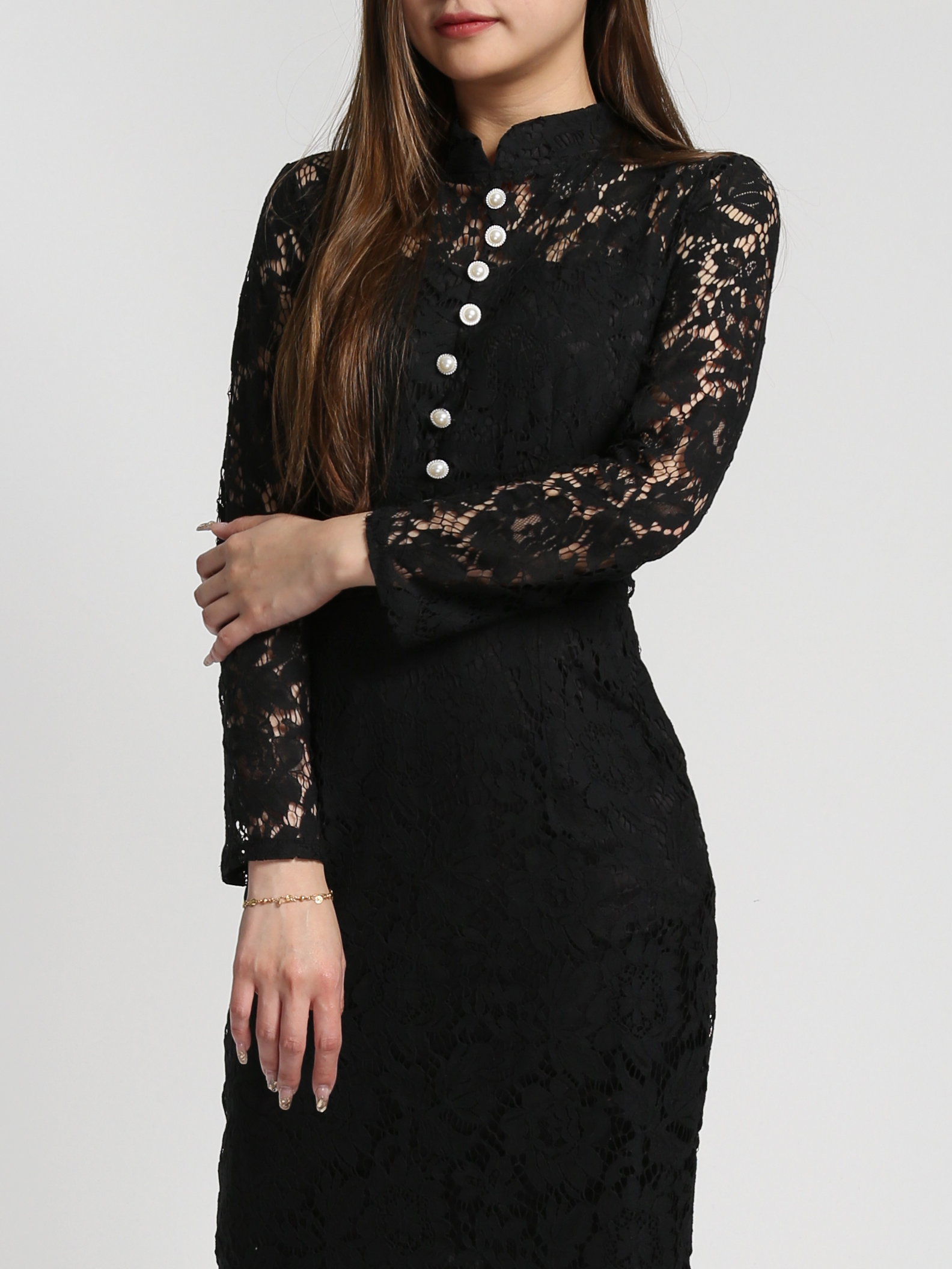 Lace Long Sleeve Dress 27241