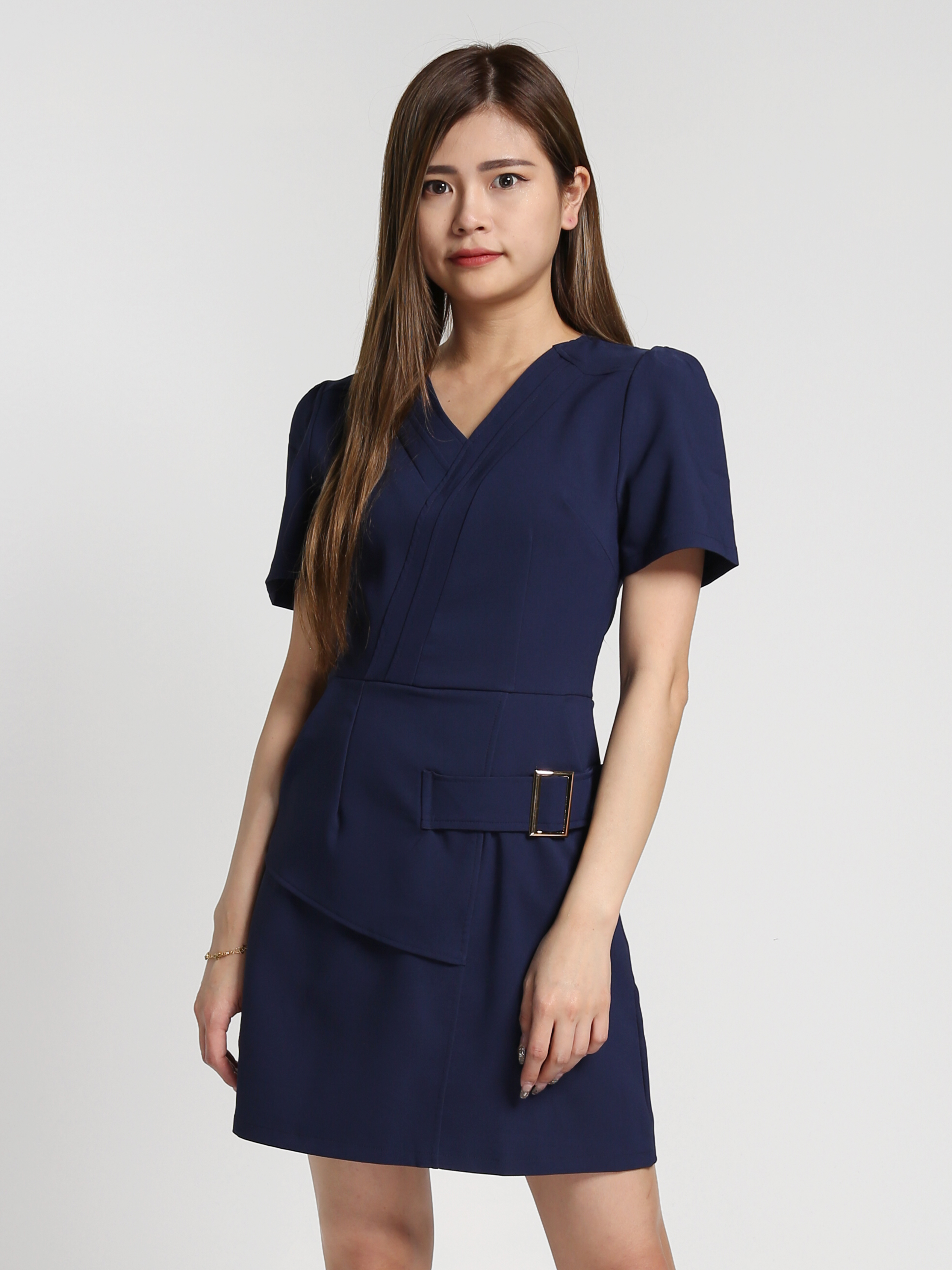 Formal Back Zip Short Sleeve Dress 27243