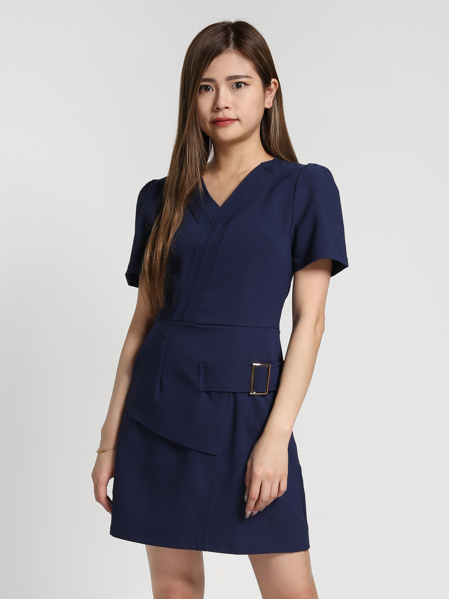 Formal Back Zip Short Sleeve Dress 27243