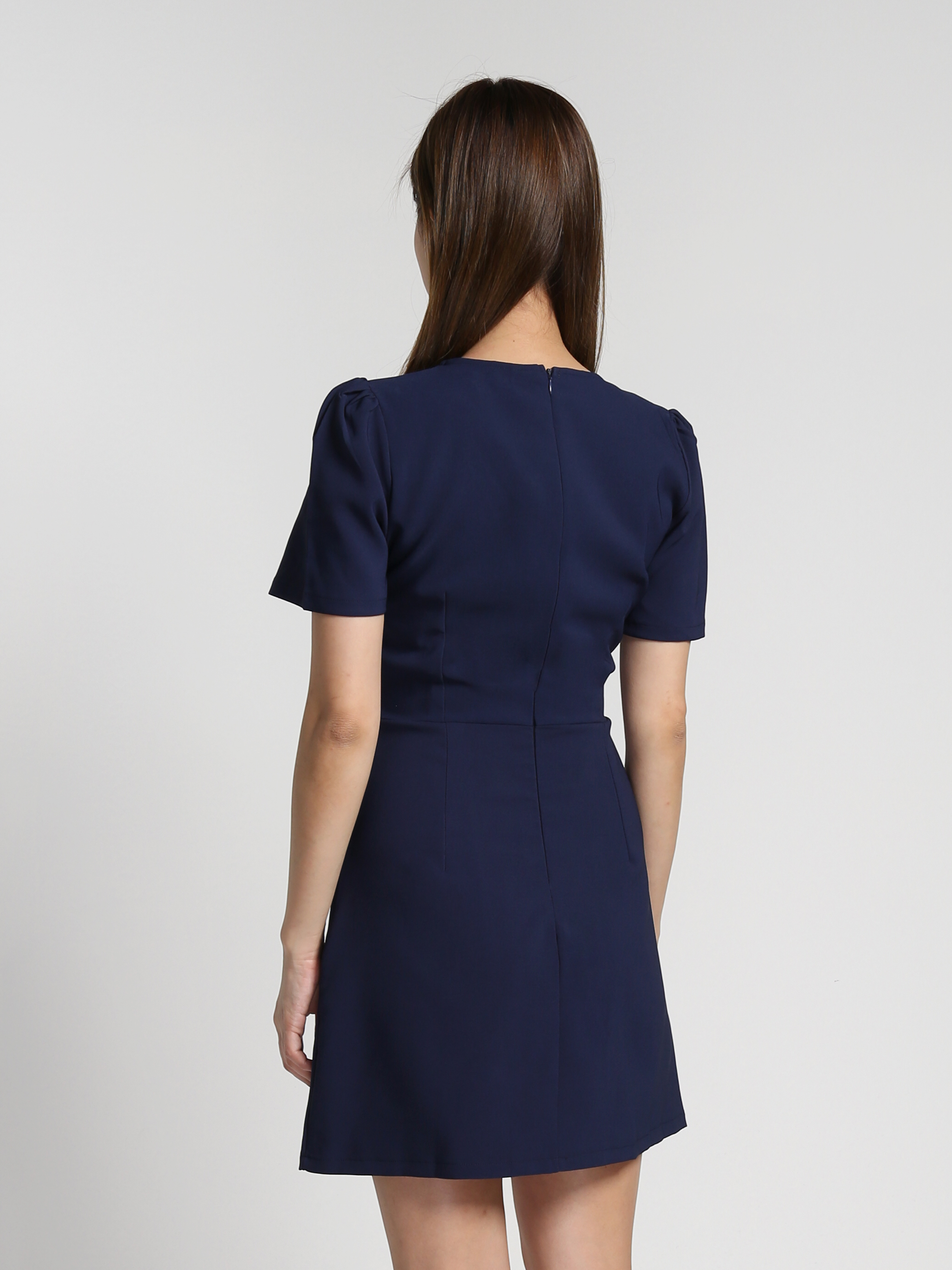 Formal Back Zip Short Sleeve Dress 27243