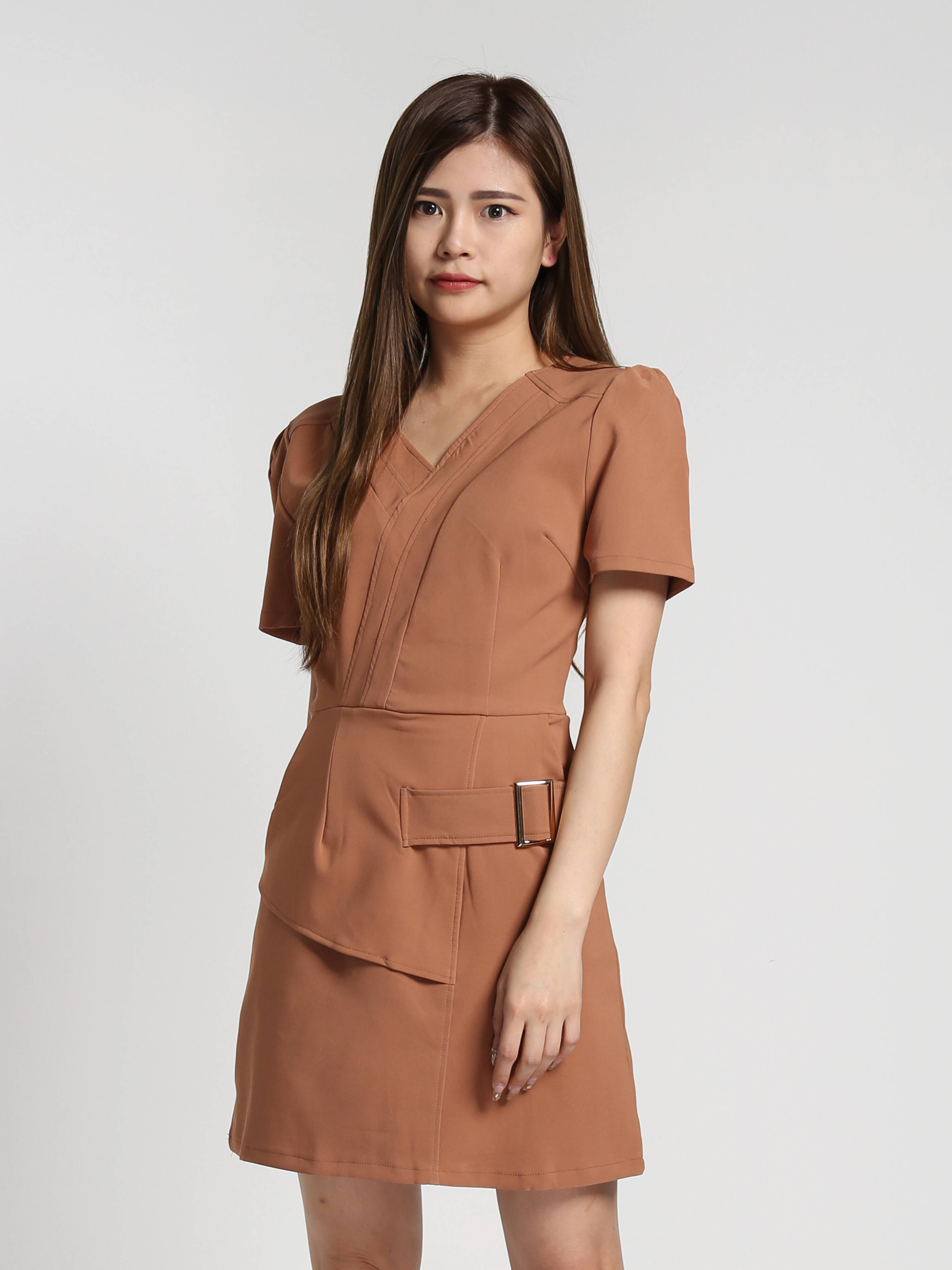 Formal Back Zip Short Sleeve Dress 27243