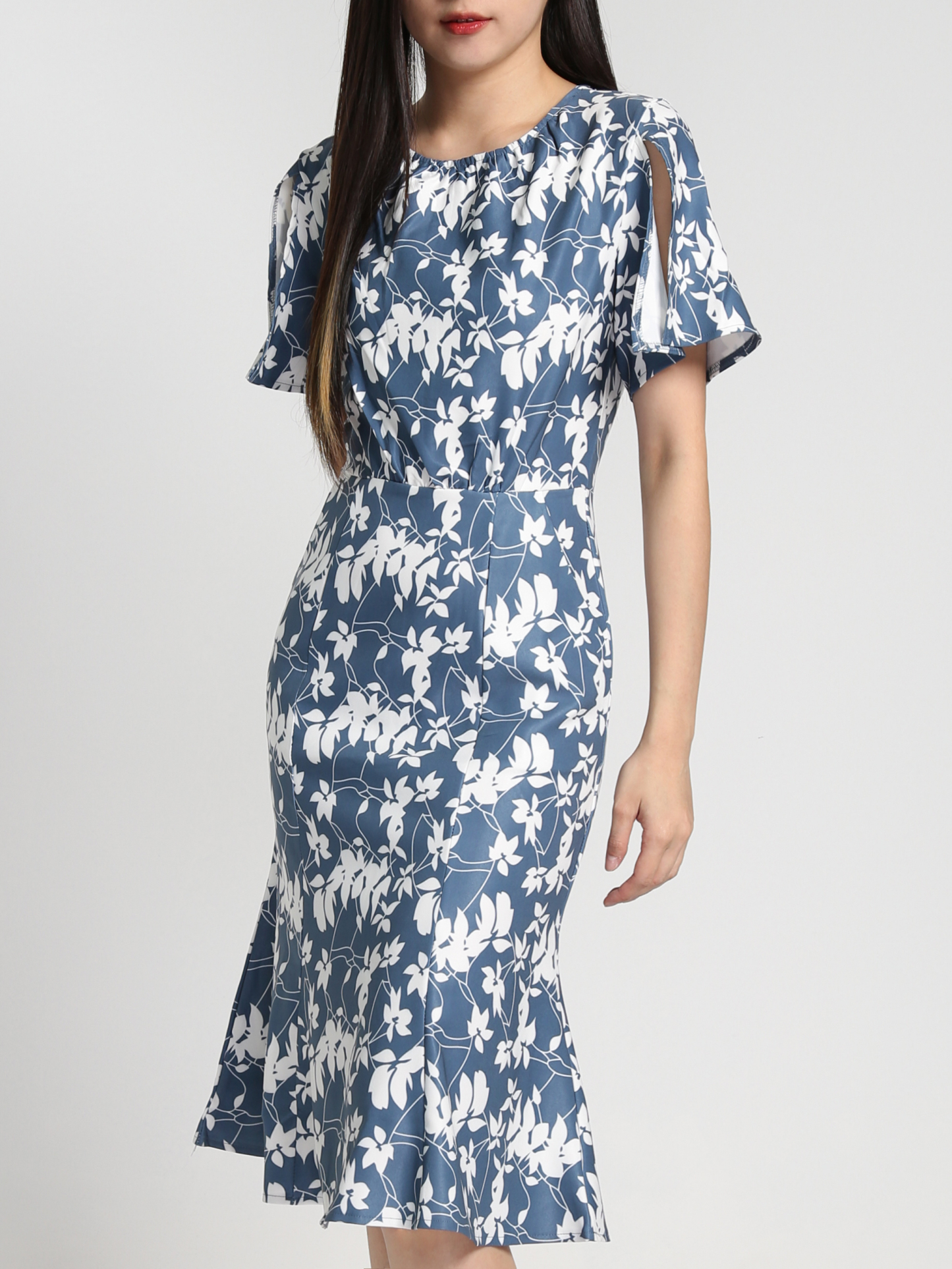 Floral Ruffles Elegant Dress 27287