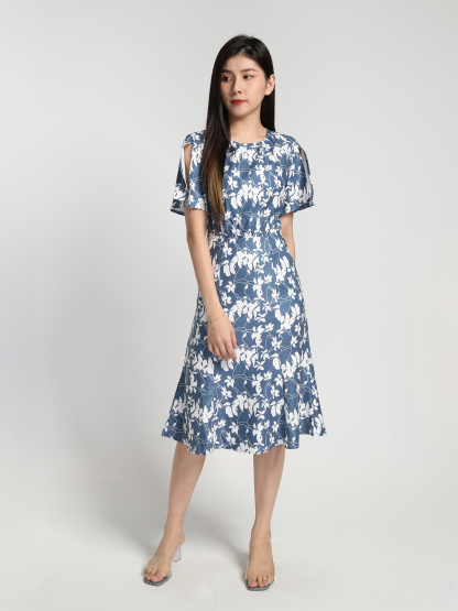 Floral Ruffles Elegant Dress 27287