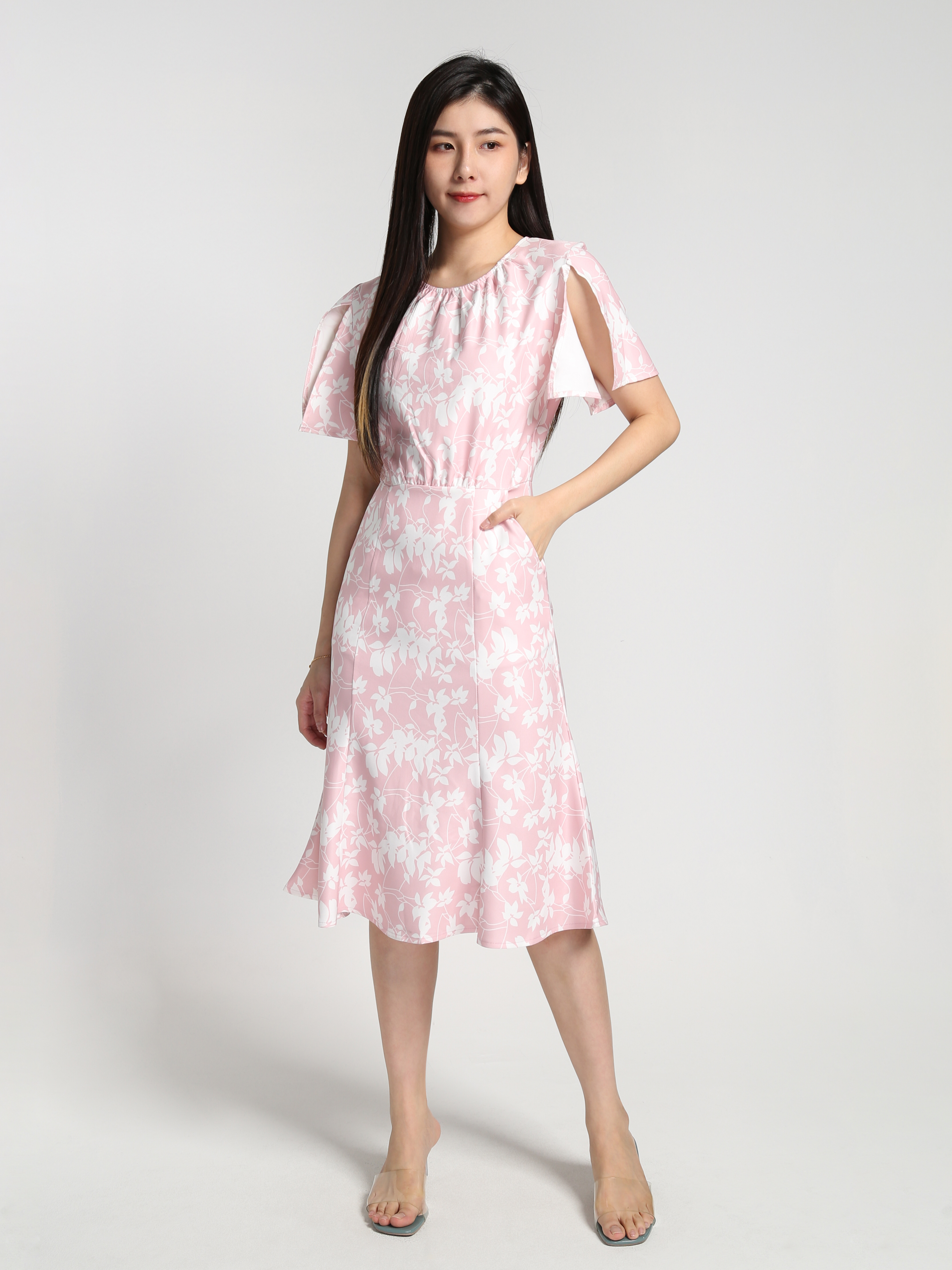 Floral Ruffles Elegant Dress 27287