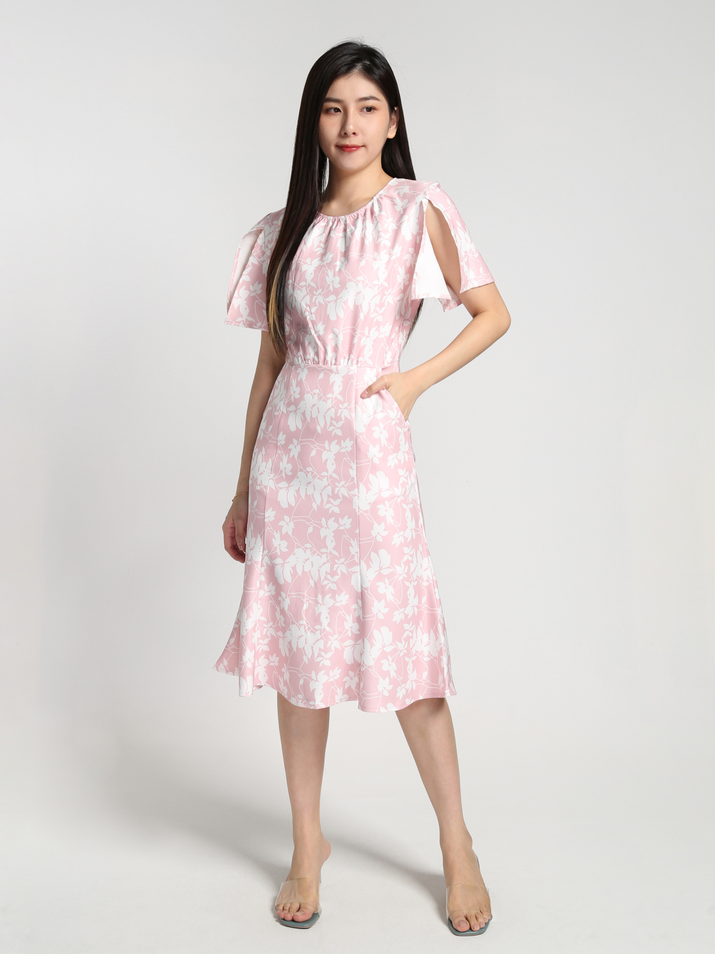 Floral Ruffles Elegant Dress 27287