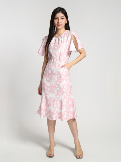 Floral Ruffles Elegant Dress 27287