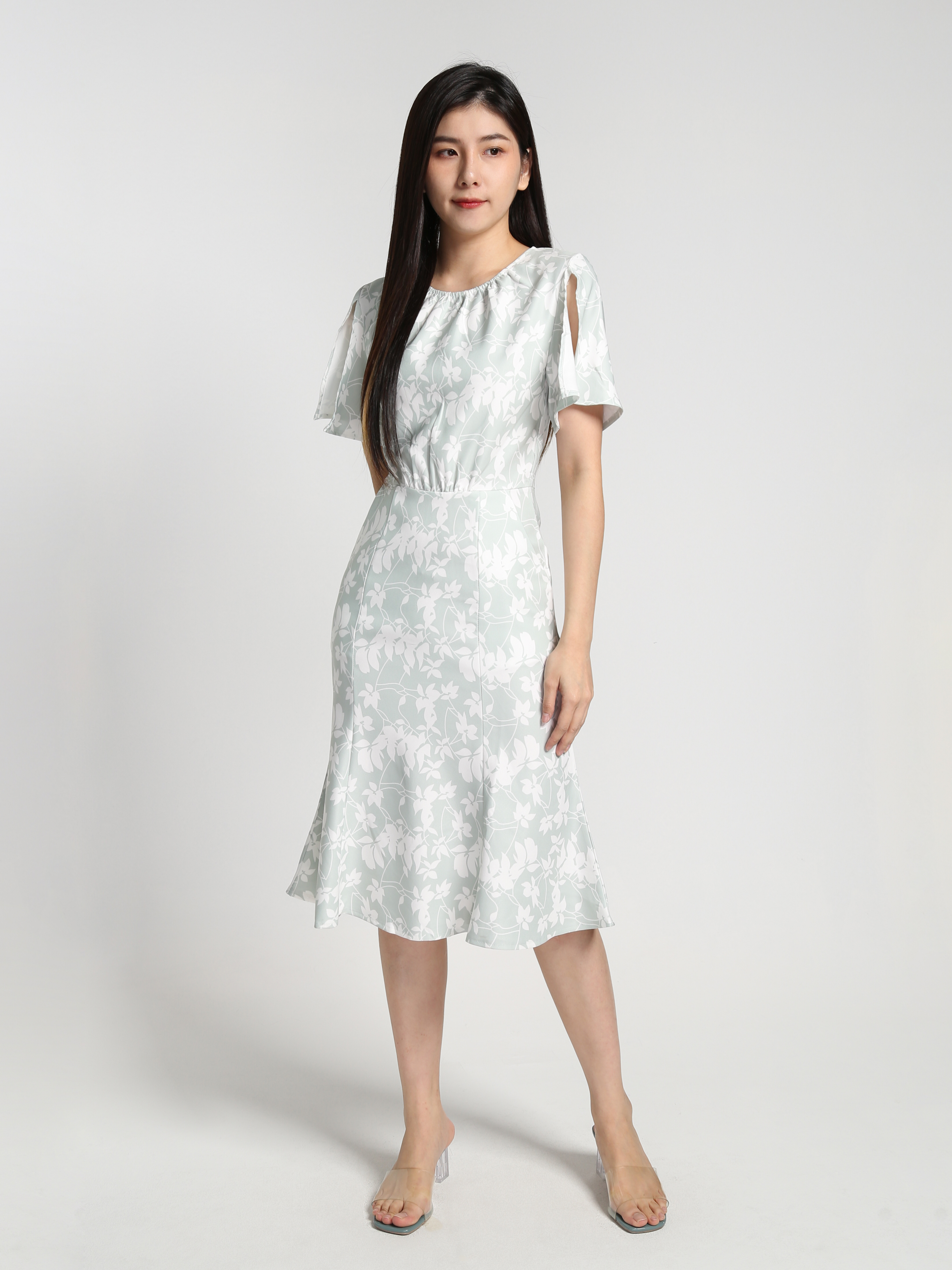 Floral Ruffles Elegant Dress 27287