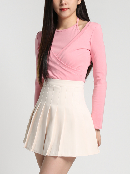 High Waist Pleated Skirt Pants 27277