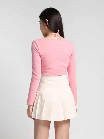 High Waist Pleated Skirt Pants 27277