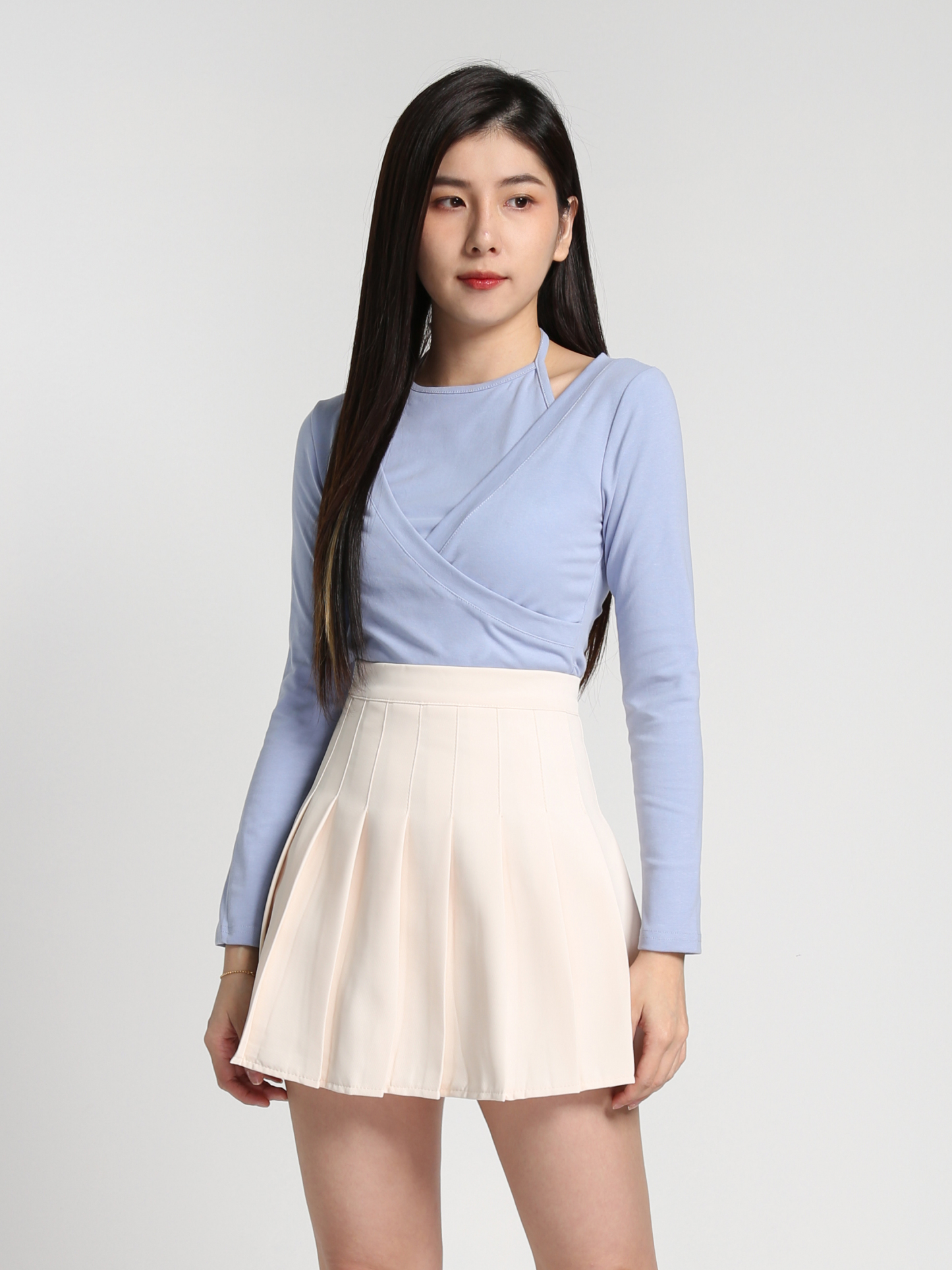 High Waist Pleated Skirt Pants 27277