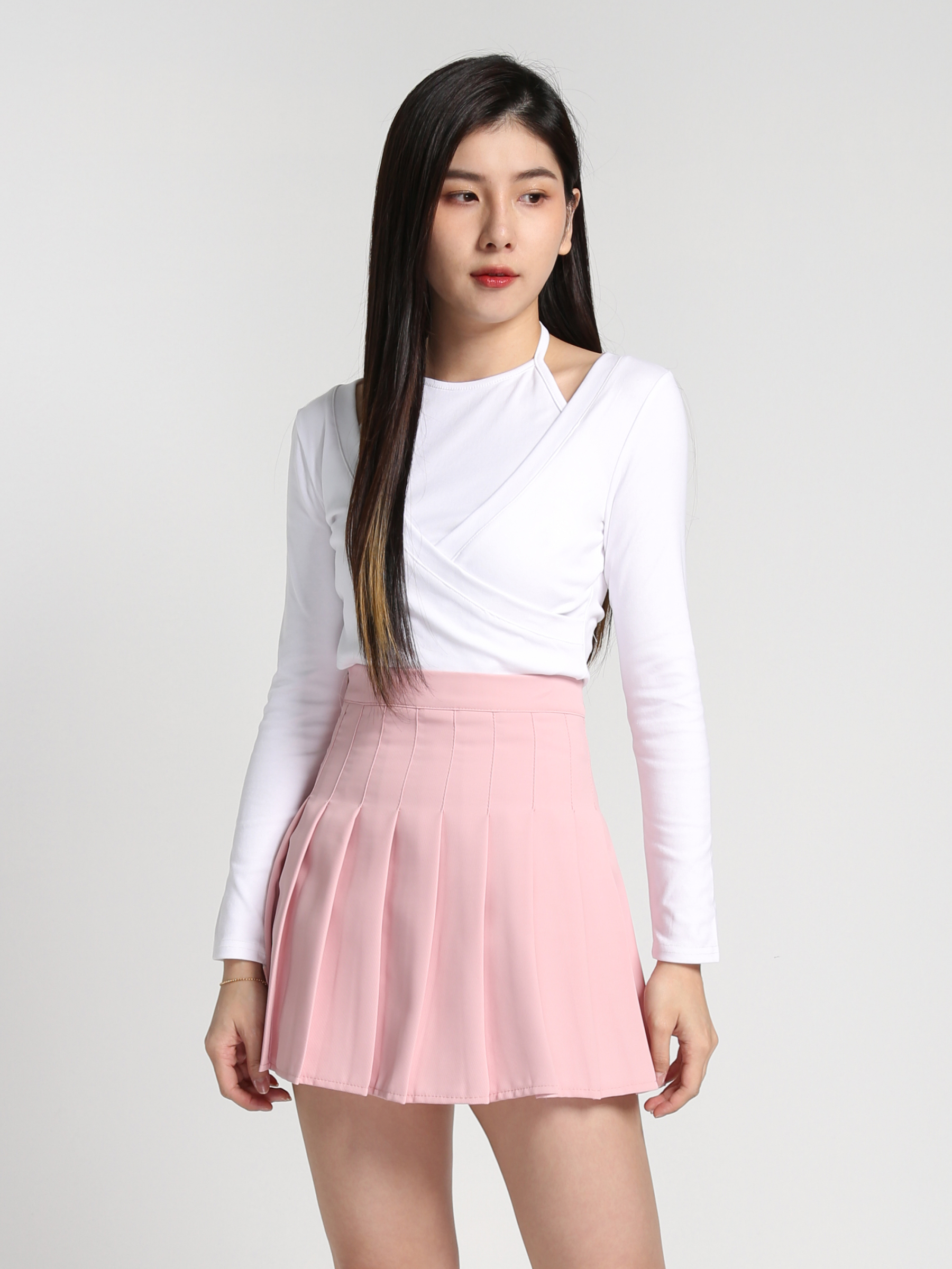 High Waist Pleated Skirt Pants 27277