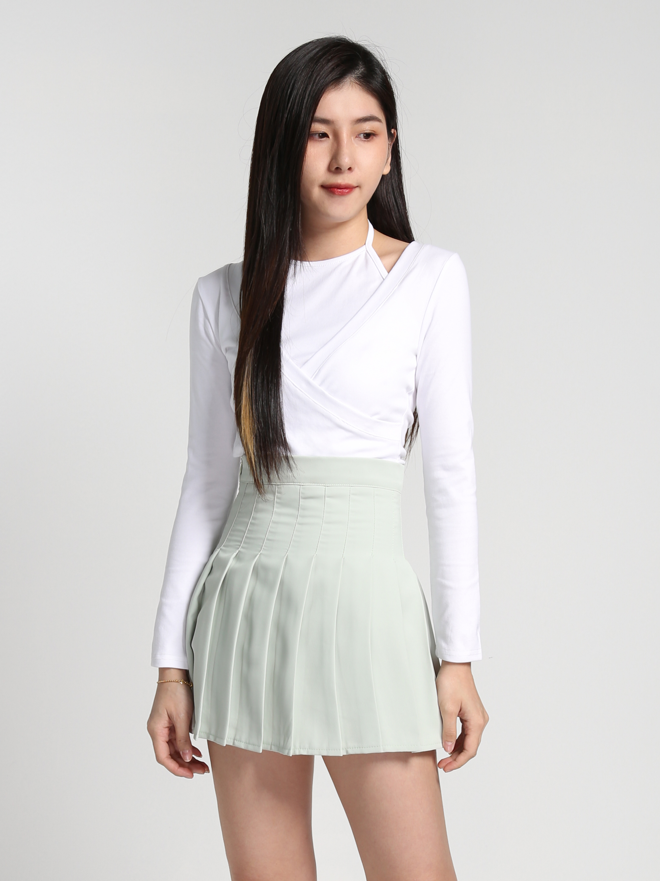 High Waist Pleated Skirt Pants 27277