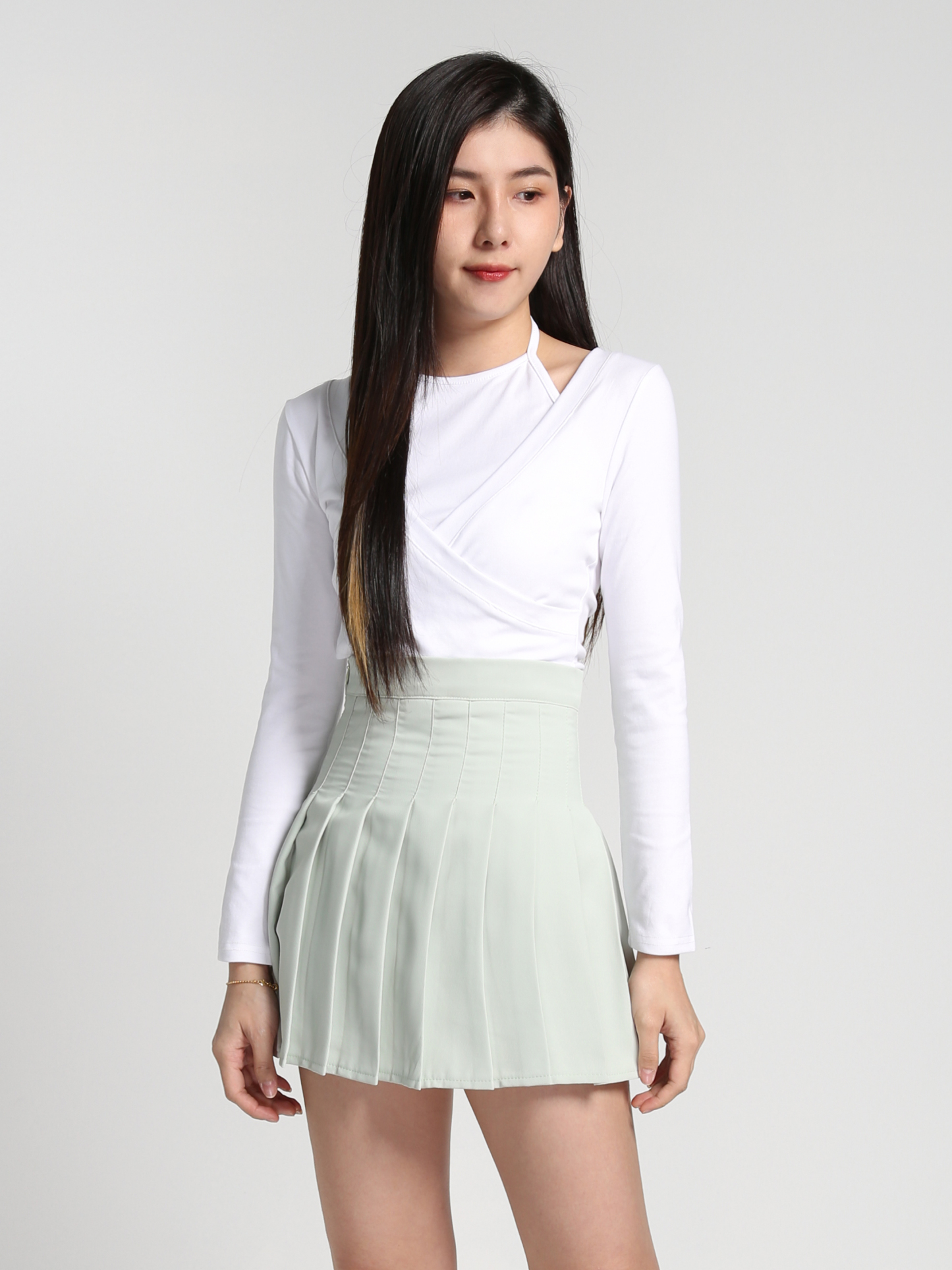 High Waist Pleated Skirt Pants 27277