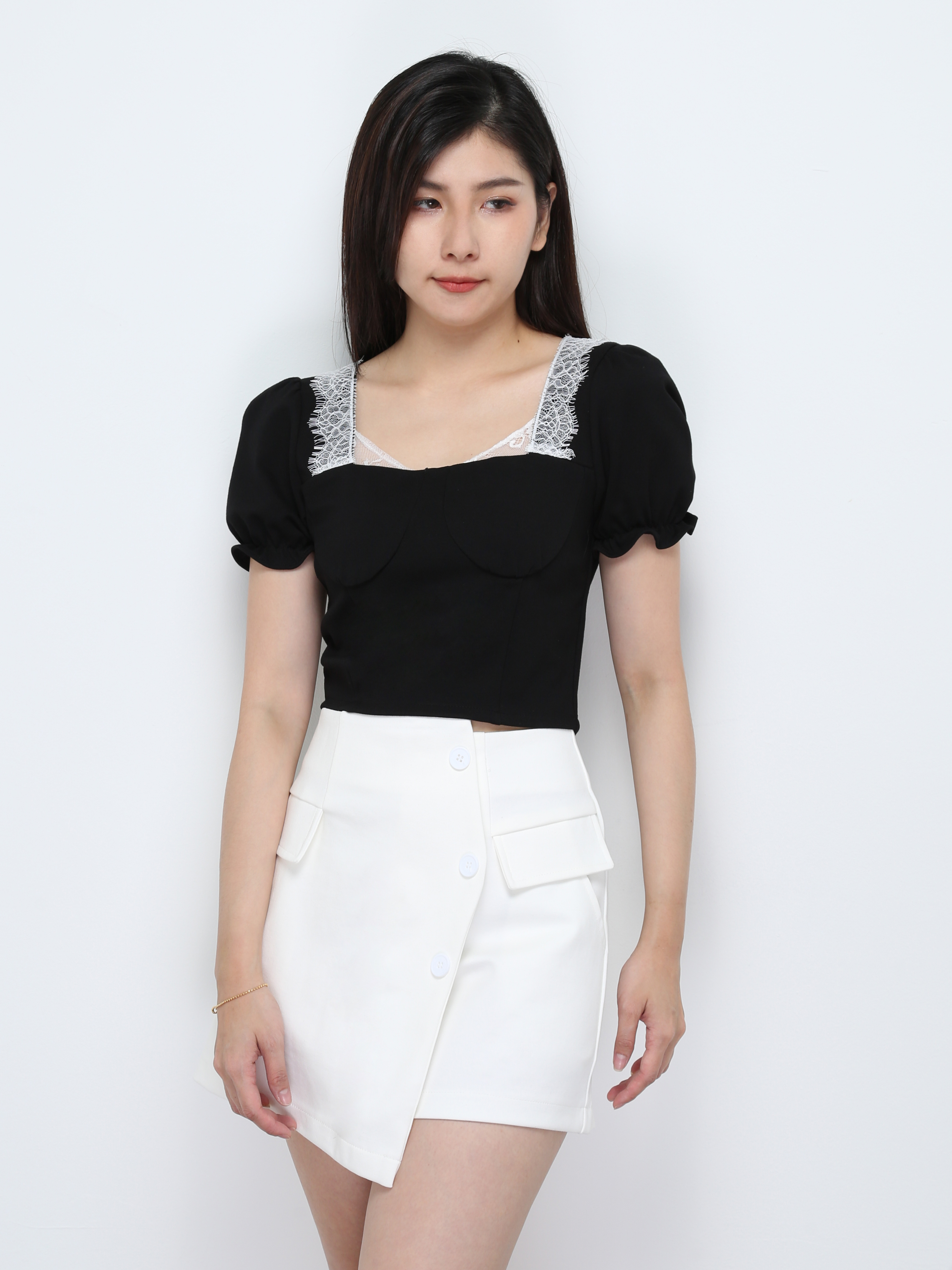 Lace Short Sleeve Top 27296