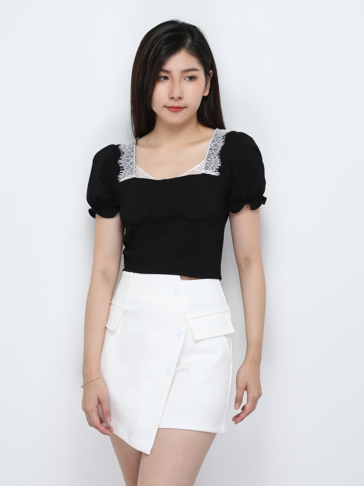 Lace Short Sleeve Top 27296