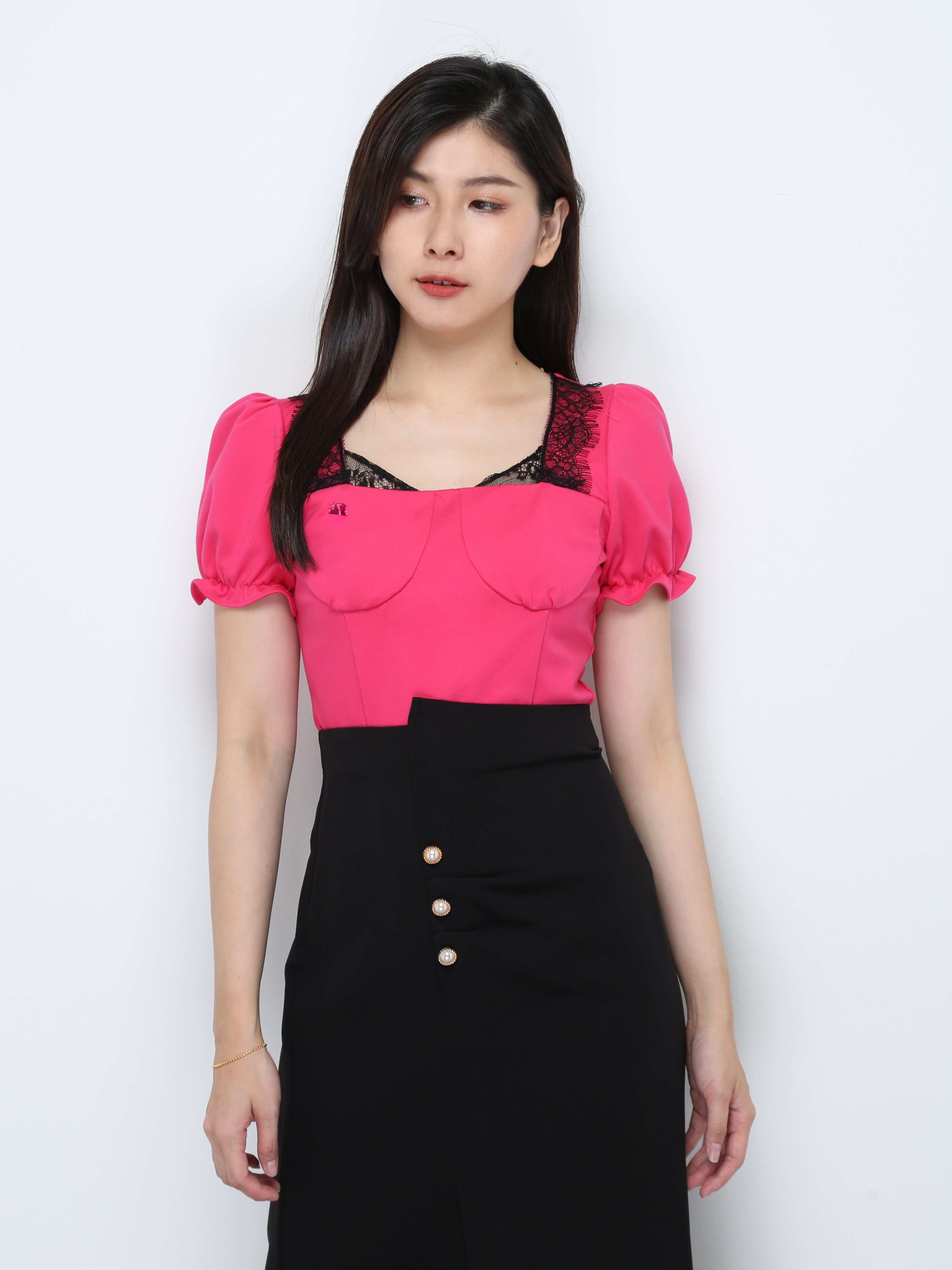 Lace Short Sleeve Top 27296