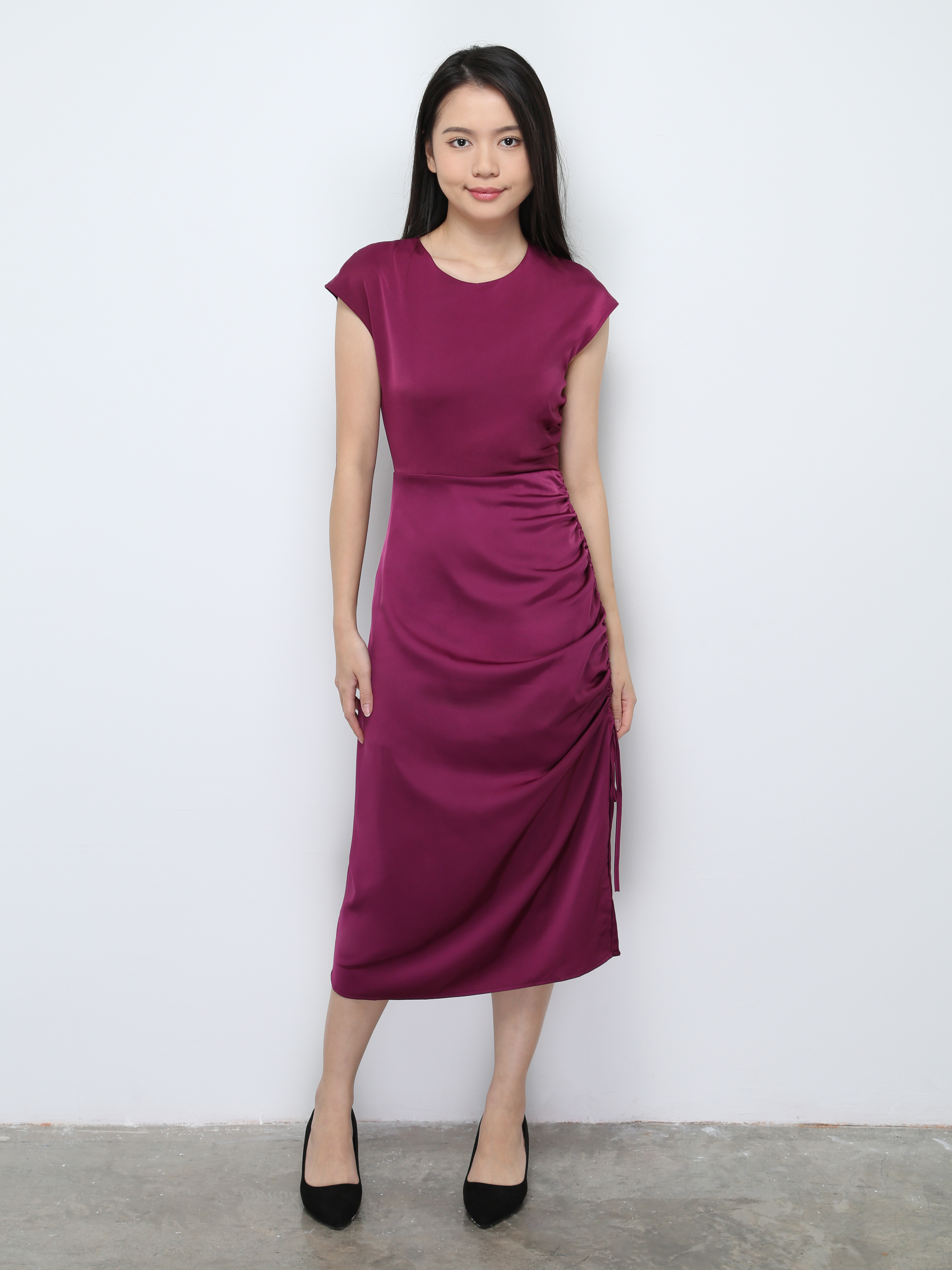 Side Drawstring Elegant Dress 27332