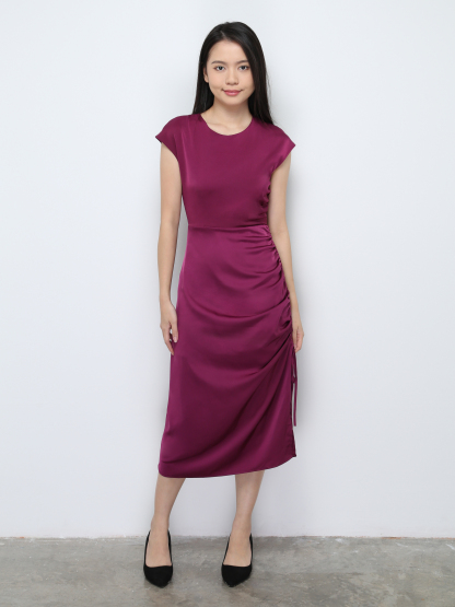 Side Drawstring Elegant Dress 27332
