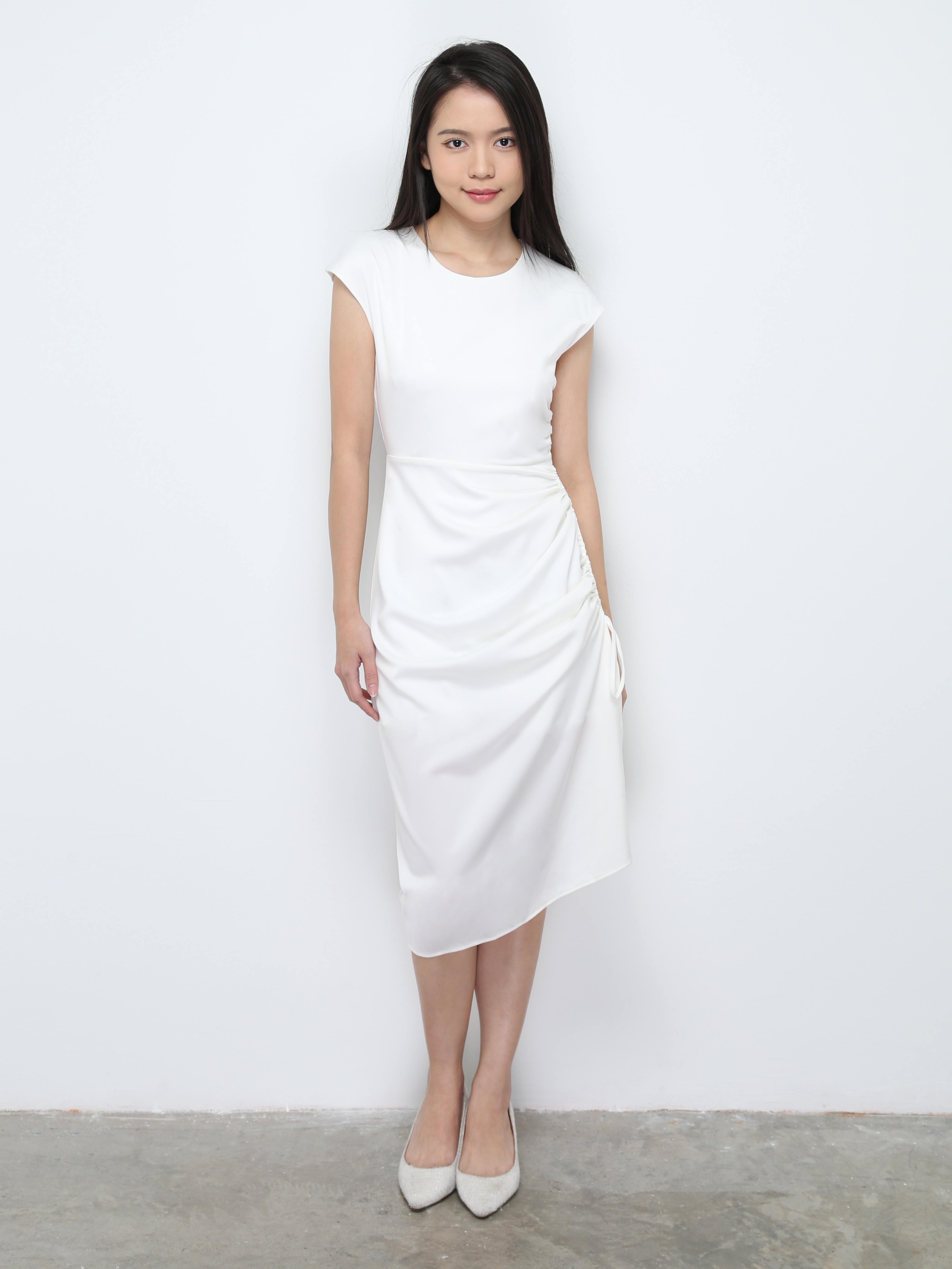 Side Drawstring Elegant Dress 27332