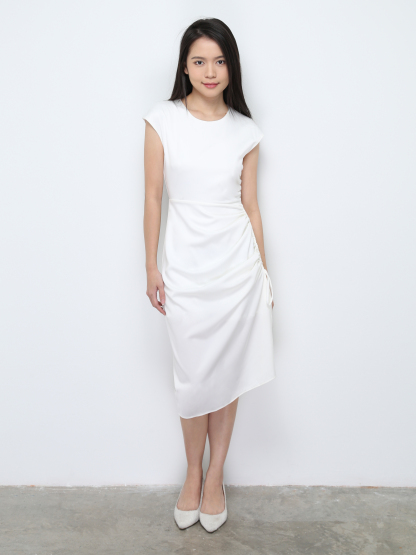 Side Drawstring Elegant Dress 27332