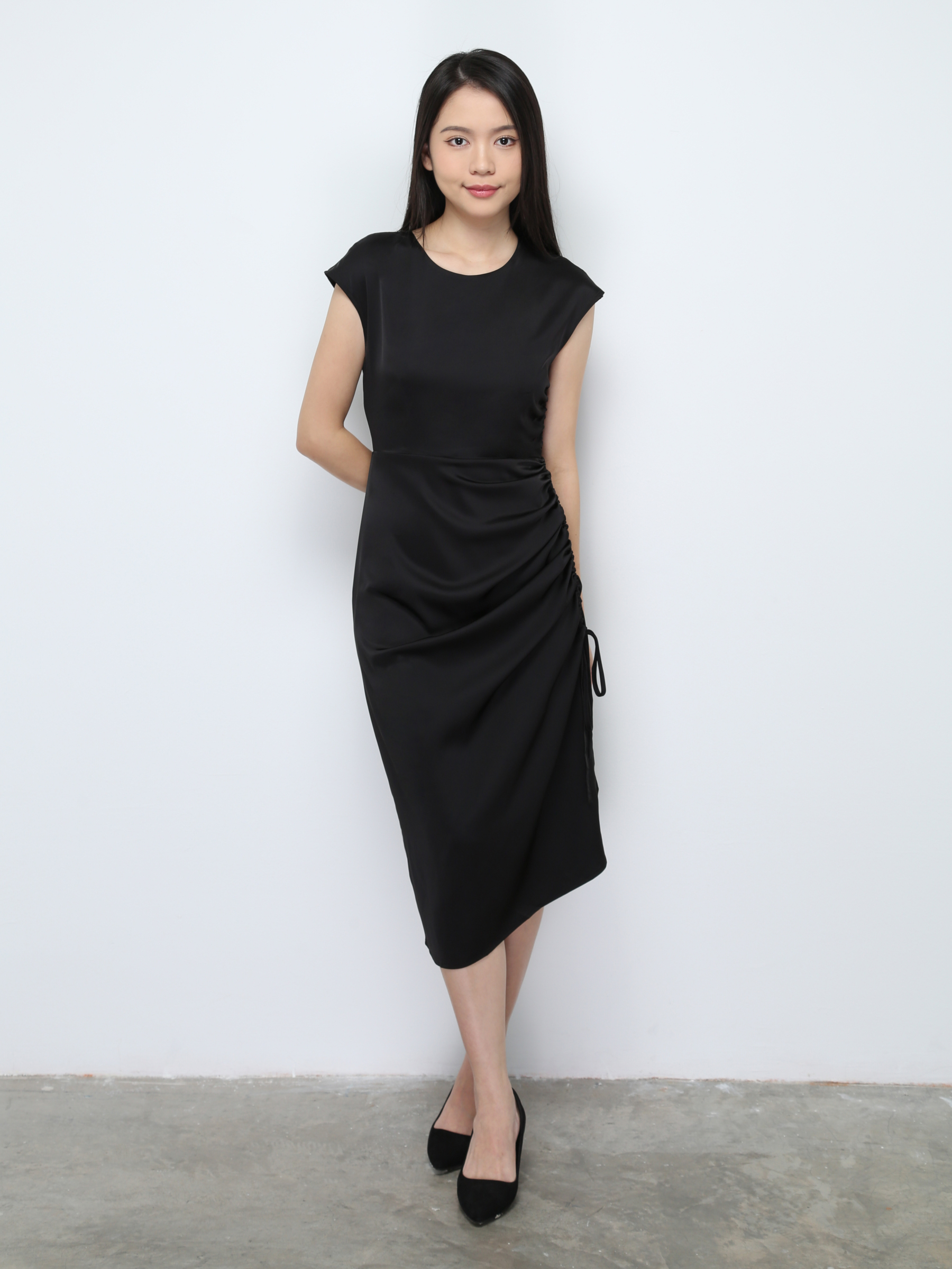 Side Drawstring Elegant Dress 27332