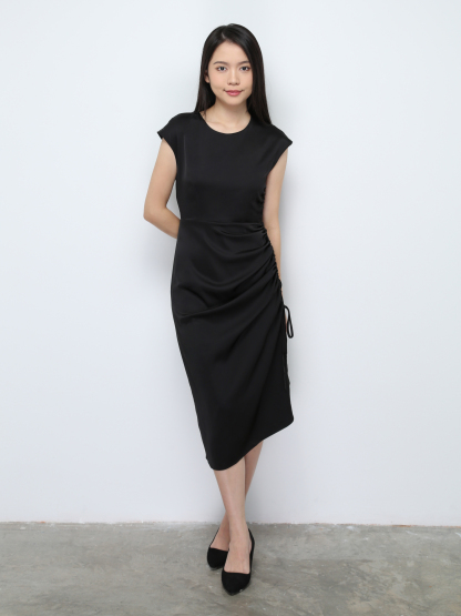 Side Drawstring Elegant Dress 27332