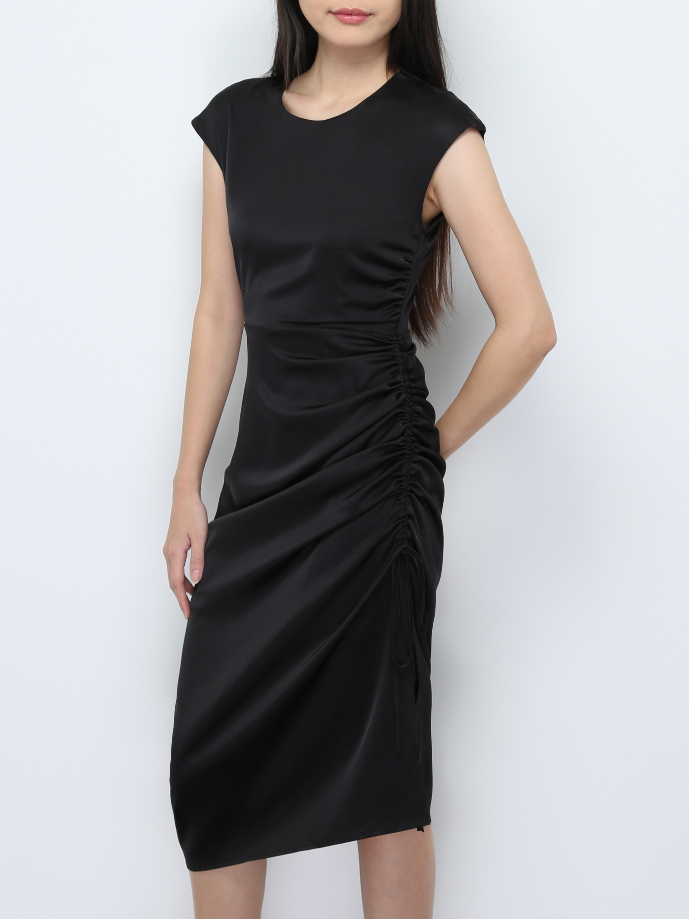 Side Drawstring Elegant Dress 27332