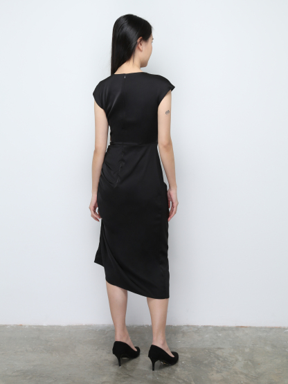 Side Drawstring Elegant Dress 27332