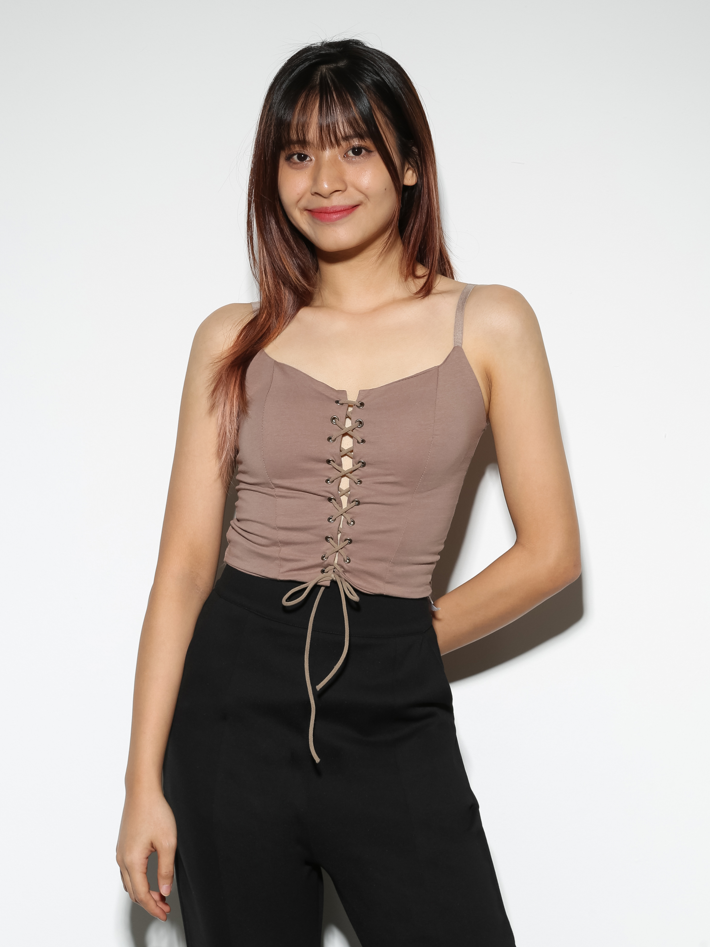 Front Tie Up Sleeveless Top 27342