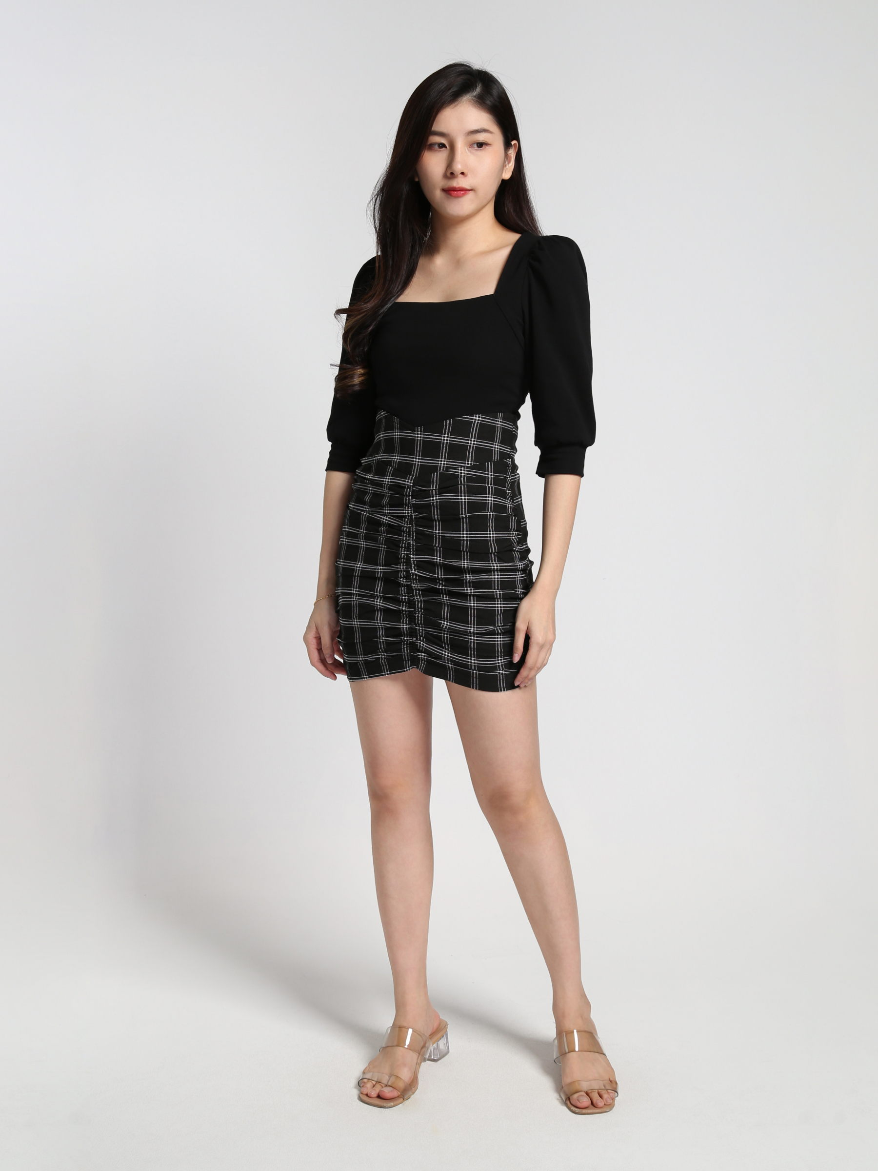 High Waist With wrinkled Skirt 27370