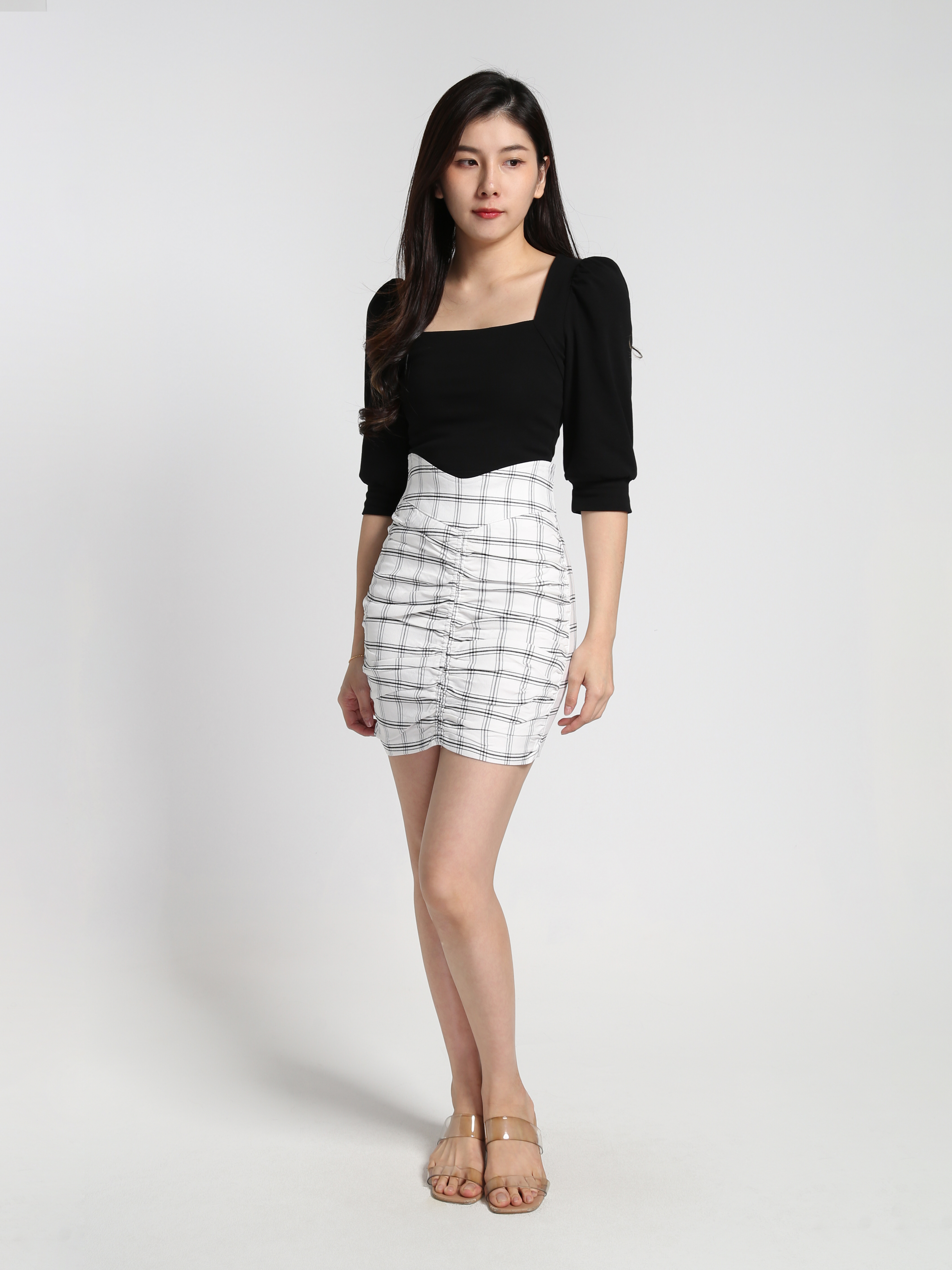 High Waist With wrinkled Skirt 27370