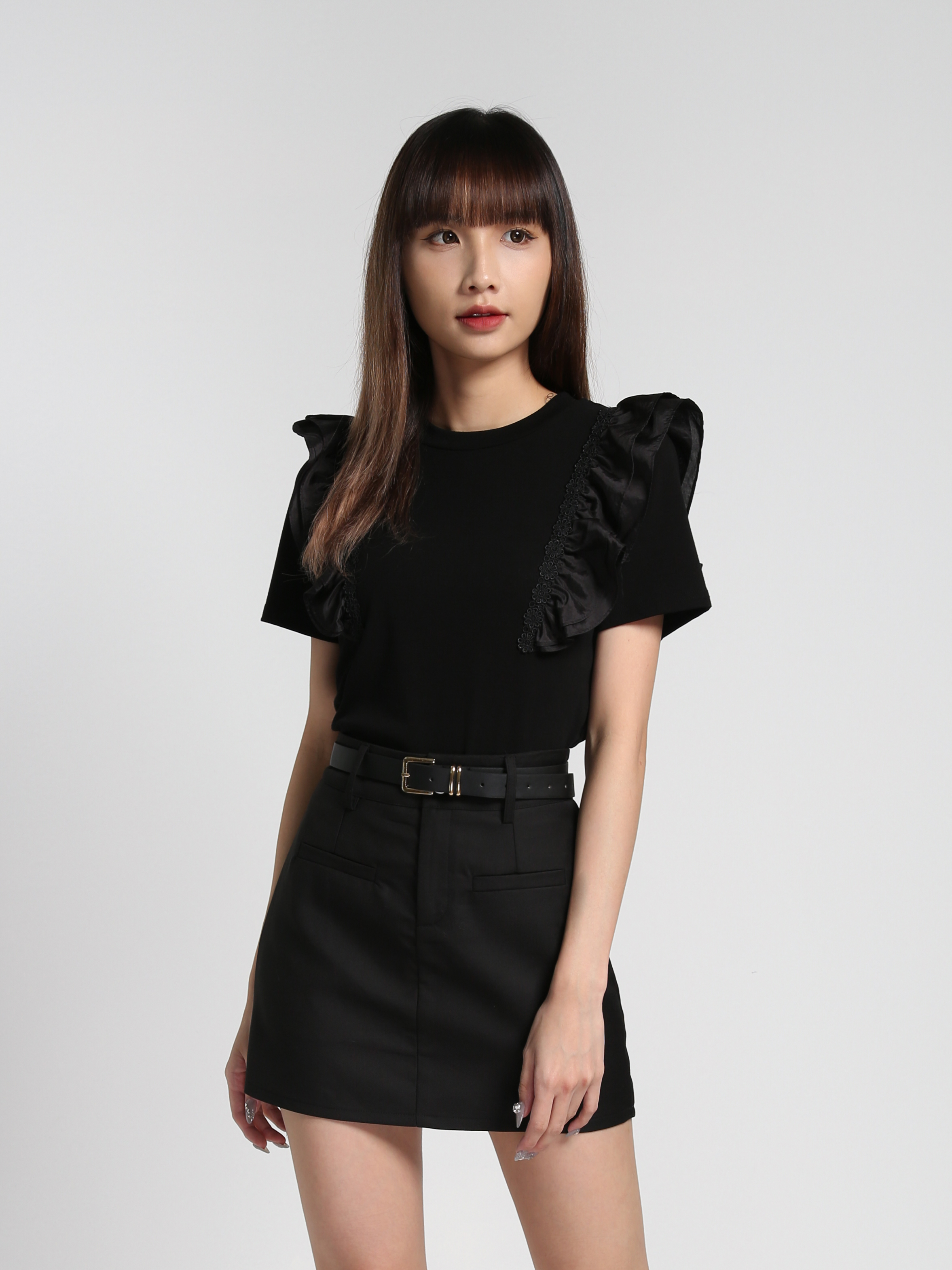 High Waist With Belt Skirt 27347