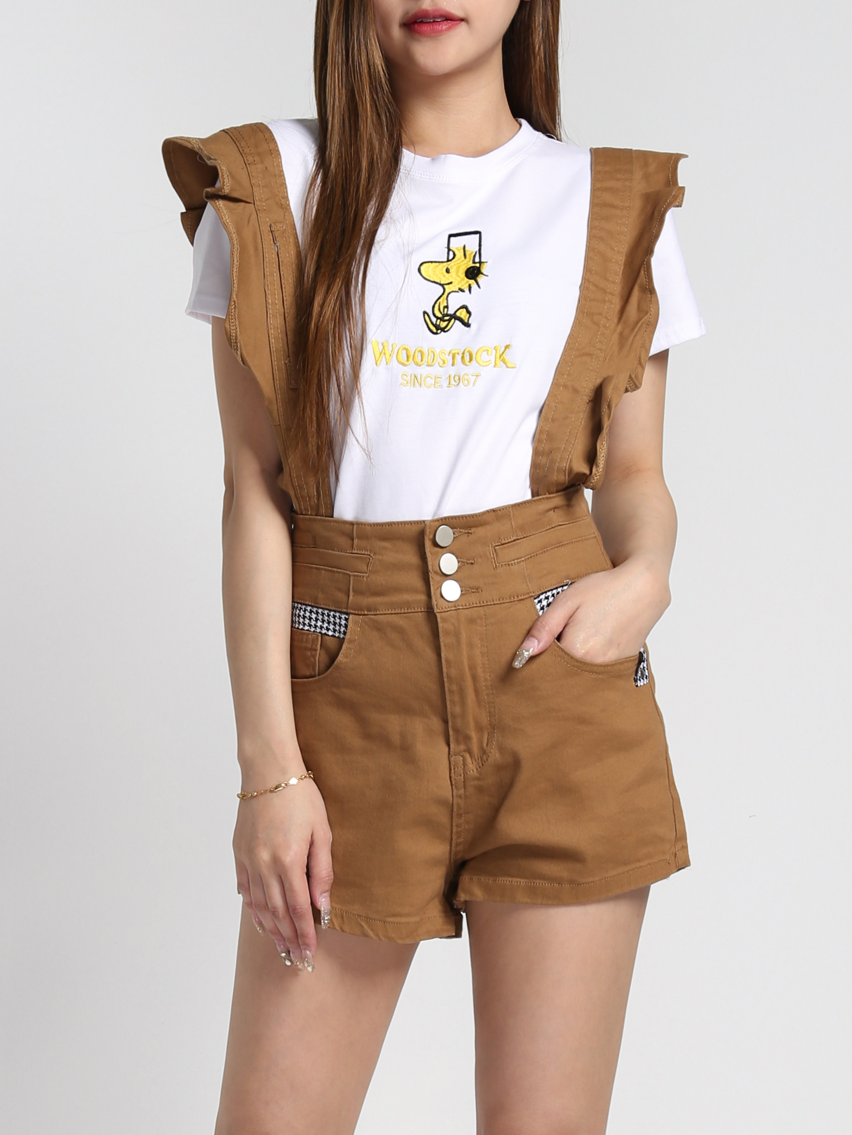 Denim With Strap Short Pants 27443