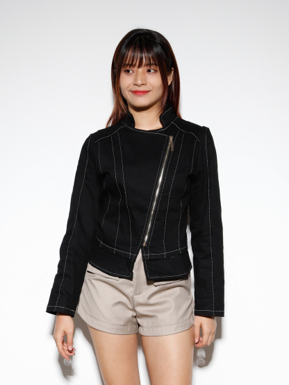 Front Zip Long Sleeve Jacket 27458