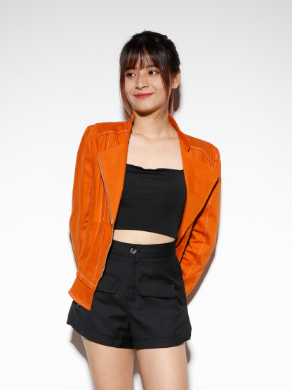 Front Zip Long Sleeve Jacket 27458